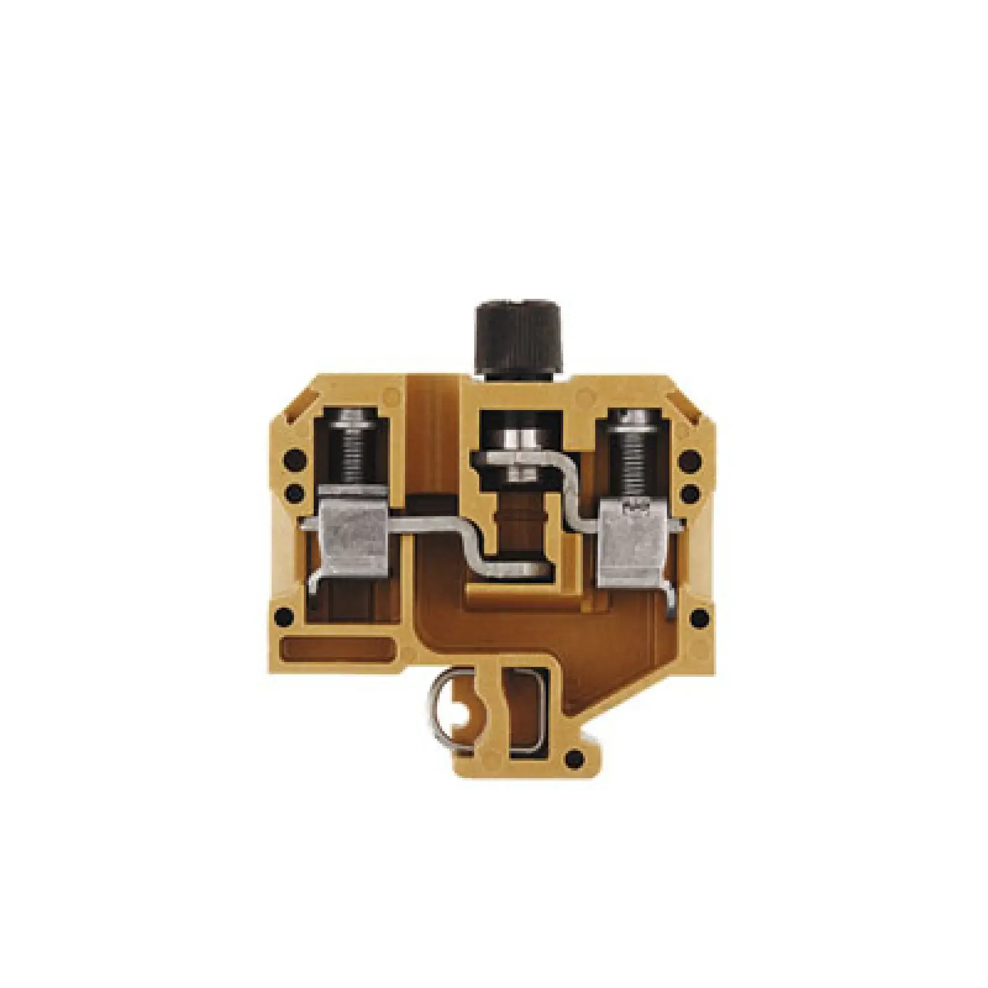 Weidmüller 0191220000 Fuse terminal, Screw connection, medium yellow, 10 mm², 10 A, 500 V, Number of connections: 2, Number of levels: 1, TS 32 (img_001)