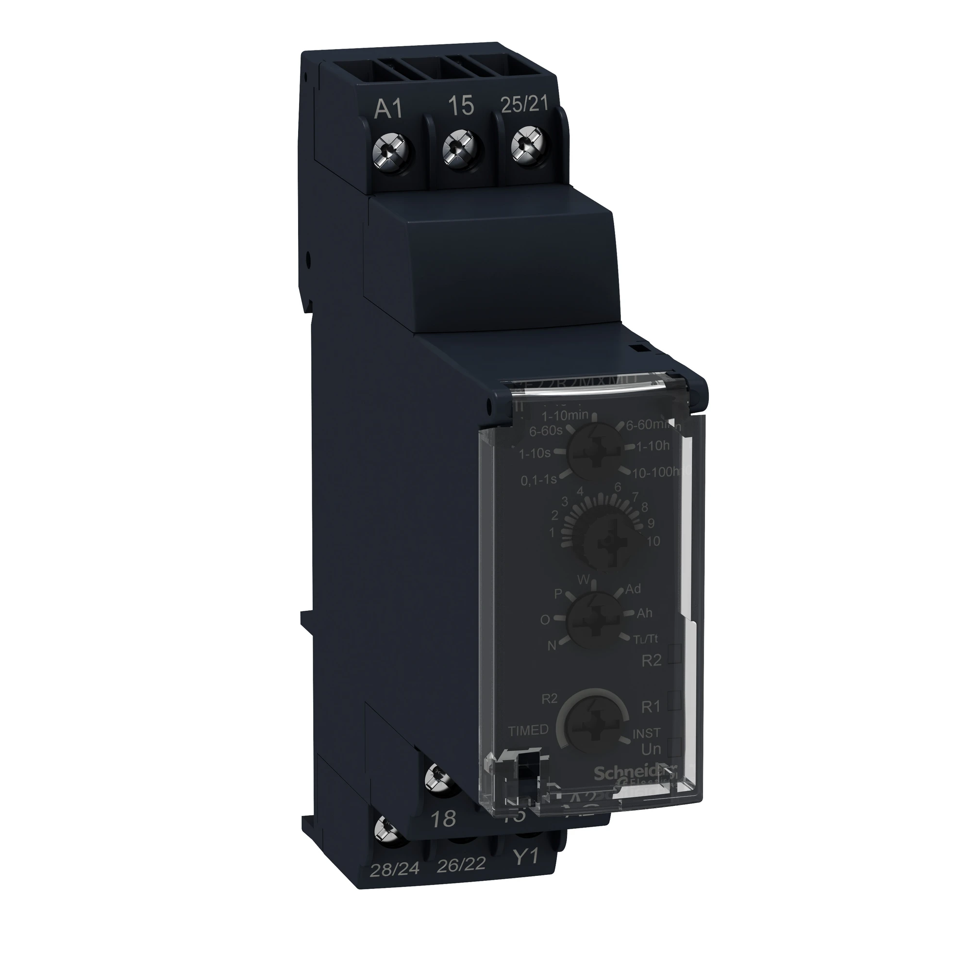 Schneider Electric RE22R2MJU Multifunctional timing relay (10 functions), 0.1 s-100 h, 12 VAC/DC, 2 W (img_001)