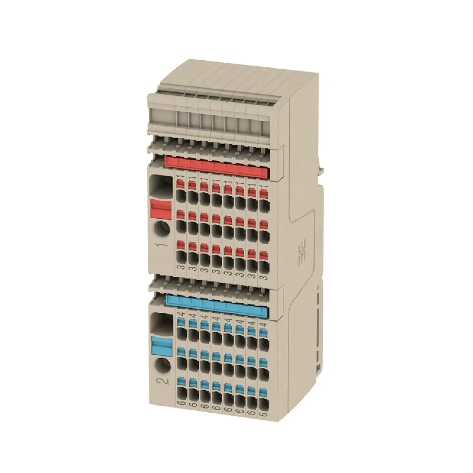 Weidmüller 2506380000 Single- and multi-pole terminal strip, PUSH IN, dark beige, 6 mm², 41 A, 250 V, Number of connections: 1, Number of levels: 1, V-0, Wemid (img_001)