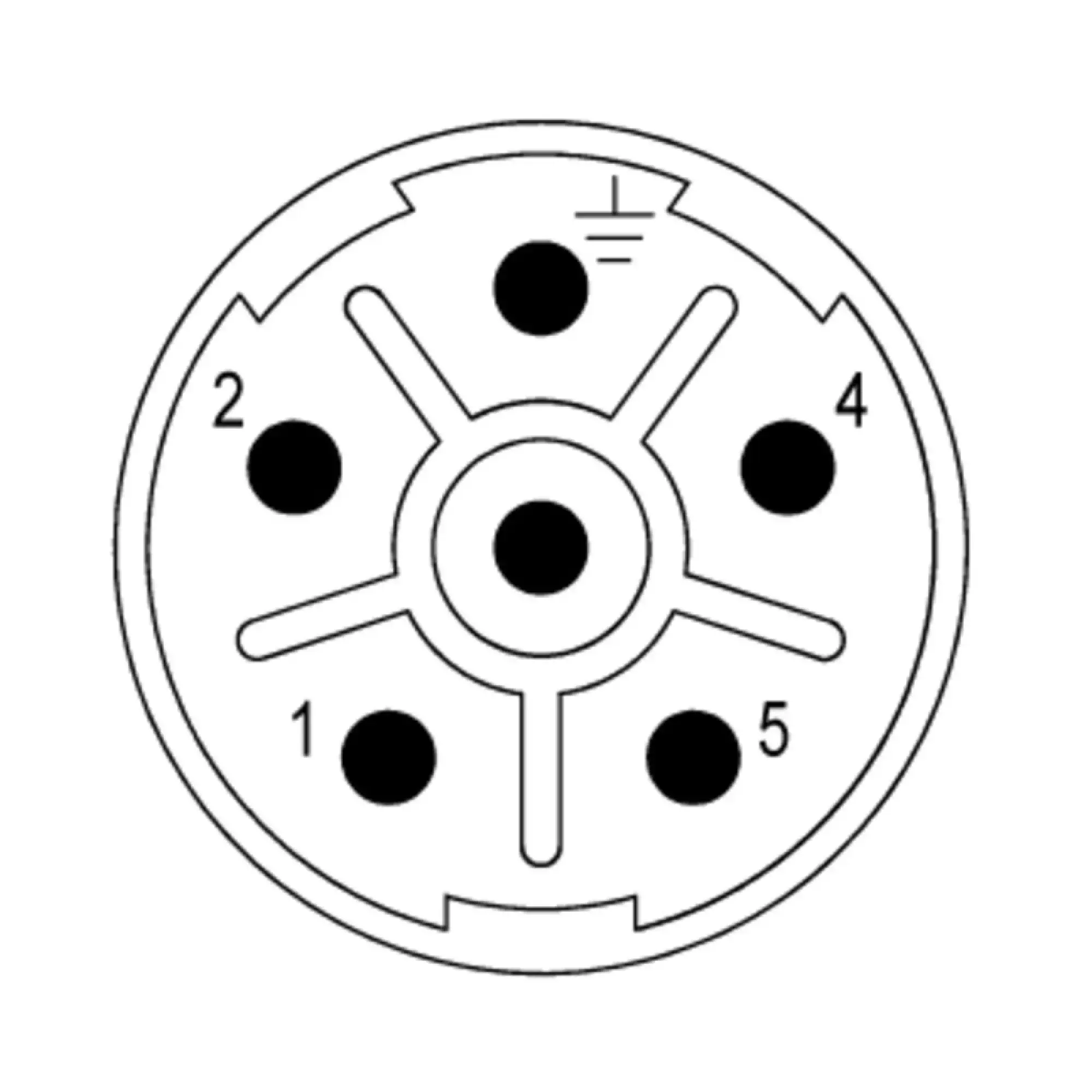 Weidmüller 1170350000 contact insert (circular connector), Plug-in connector, Pin, Crimp connection, M23, Number of poles: 6, Coding: none (img_001)