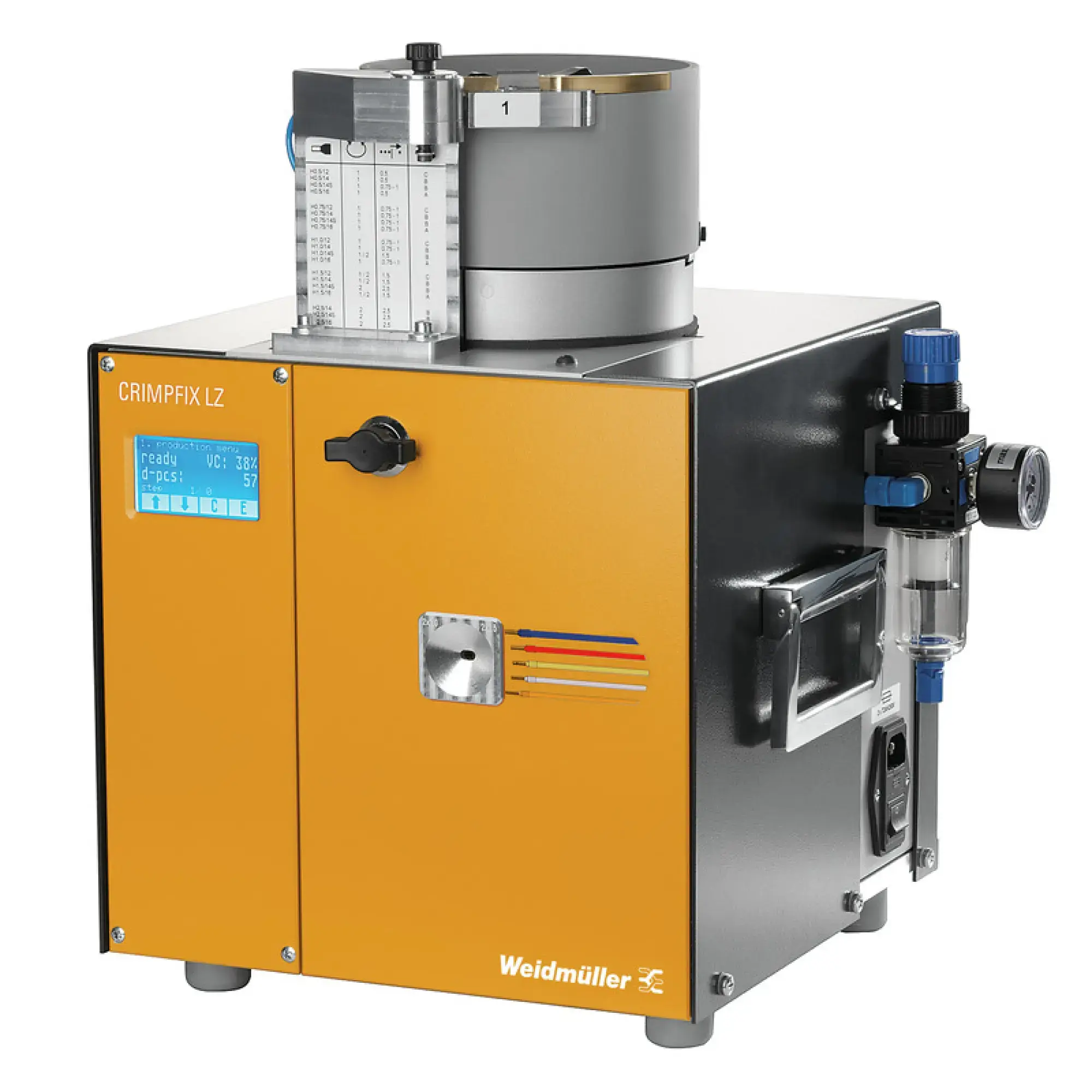 Weidmüller 9027310000 Automatic stripper and crimper, Electropneumatic, Stripping range : 2 x 0.5 - 2 x 1.5 mm²  (~AWG 2x20 - 2x16), Twin wire-end ferrules, Crimping length (img_001)