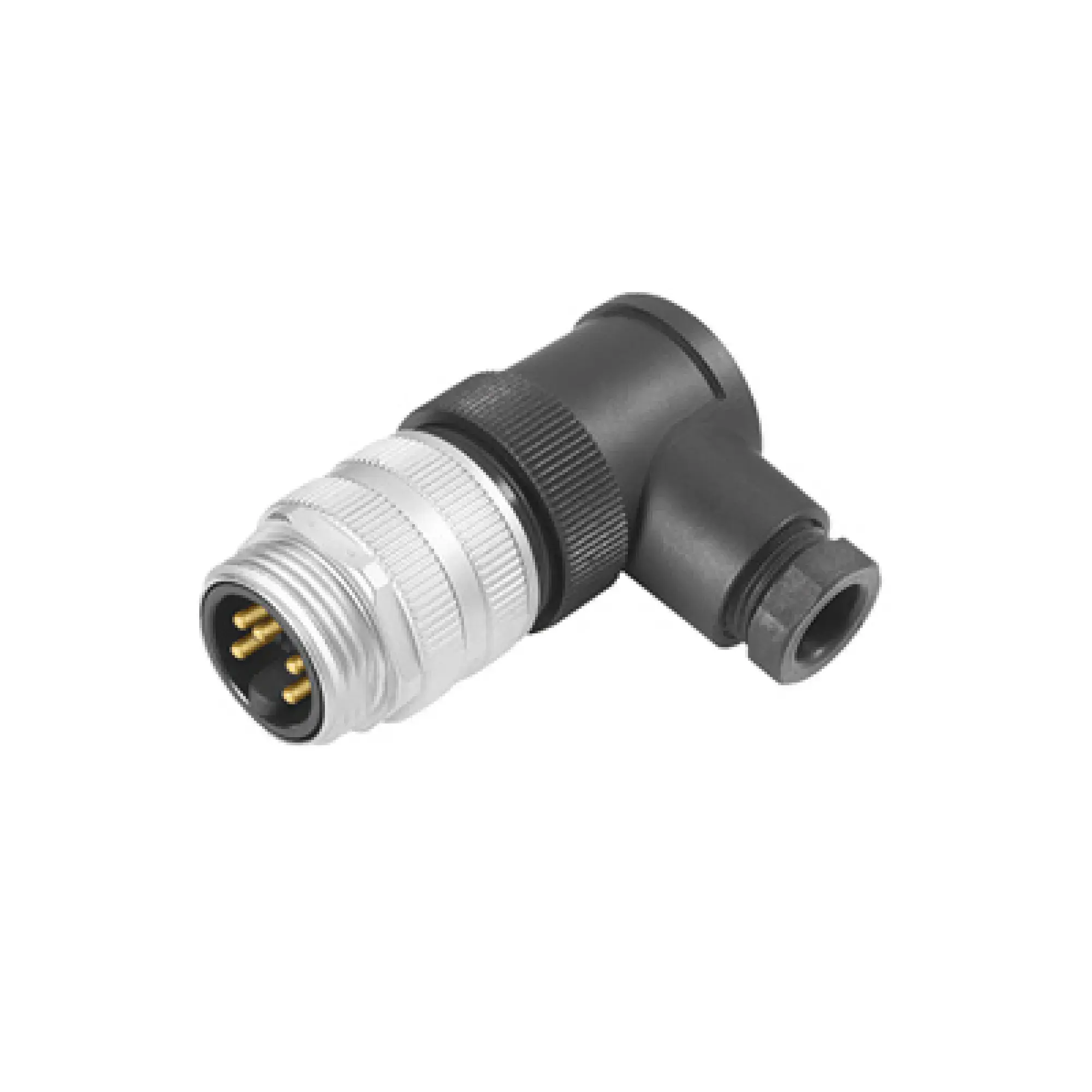 Weidmüller 1291990000 Round plug (field customisable), 7/8", none, pin, 90°, Screw connection, Number of poles: 5, IP67, Shield connection: No (img_001)