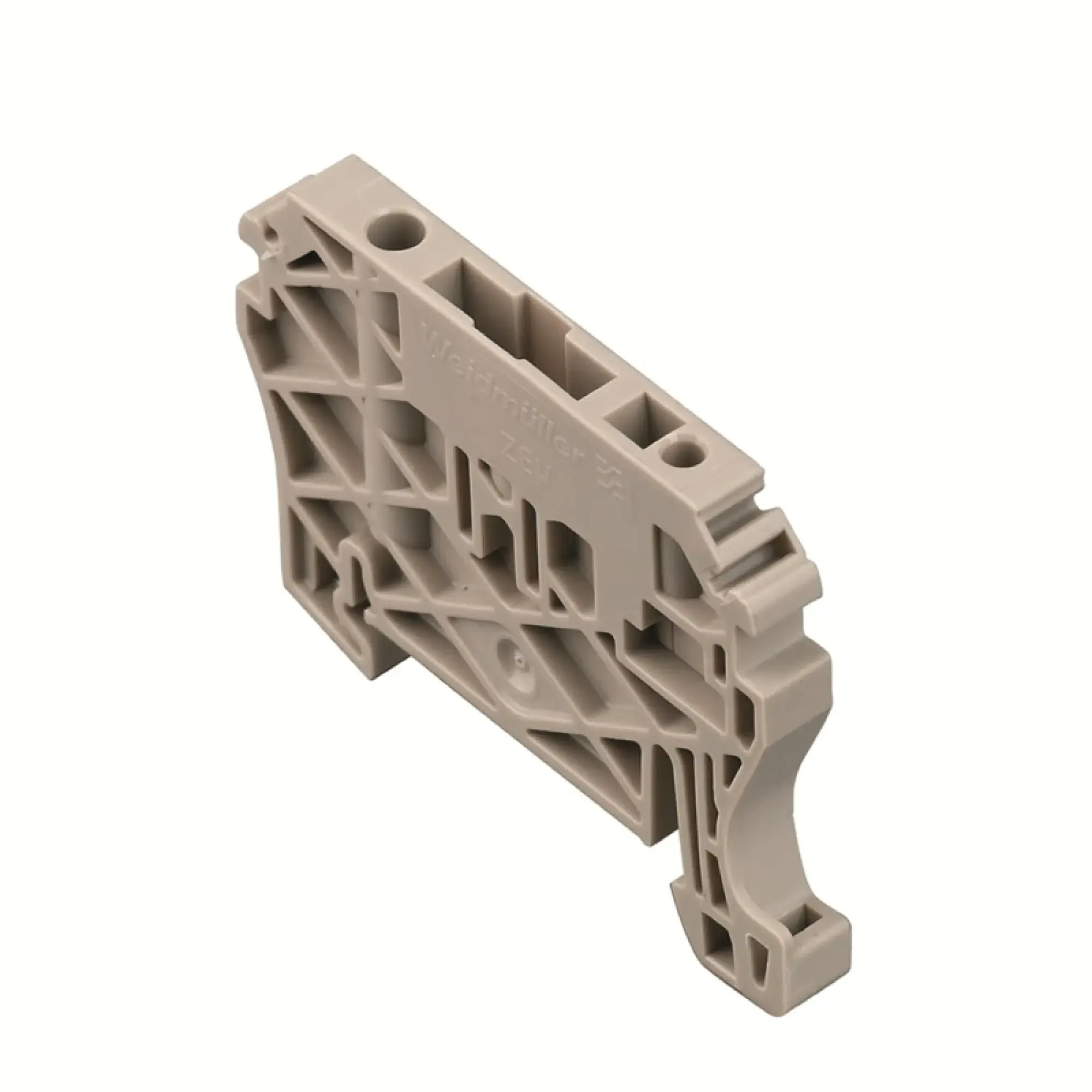 Weidmüller 1264170000 End bracket, dark beige, TS 35, V-0, Wemid, Width: 6 mm, 120 °C (img_001)