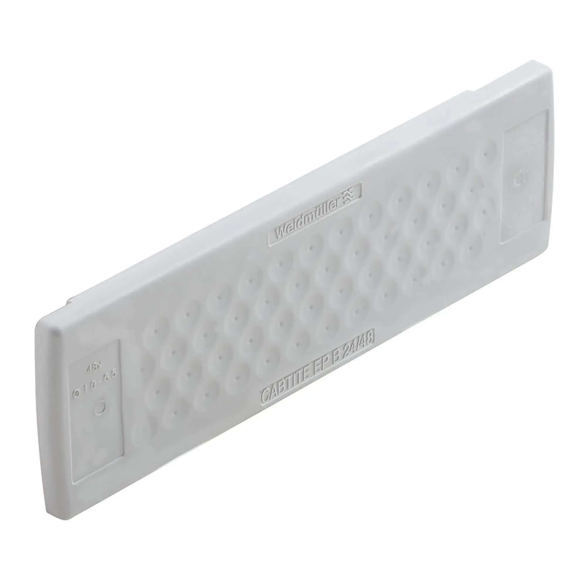 Weidmüller 2743700000 Cable feed-through plate (cable entry system), Cabtite (cable entry system), TPE, grey, 142 x 44 x 12 mm, Depth: 12 mm, -40 °C…90 °C, IP54 (img_001)