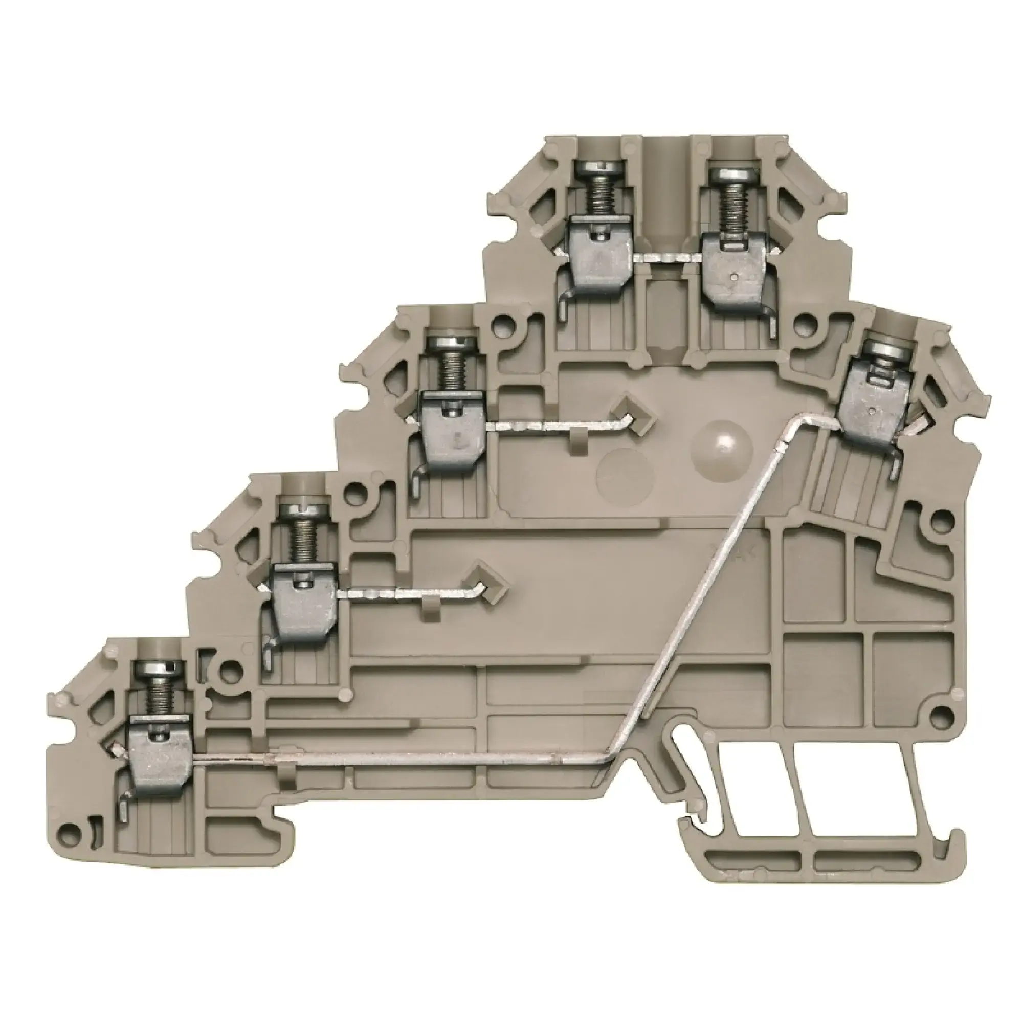 Weidmüller 1784120000 Initiator/actuator terminal, Screw connection, dark beige, 1.5 mm², 17.5 A, 250 V, Number of connections: 6, Number of levels: 4, TS 35, V-0, Wemid (img_001)
