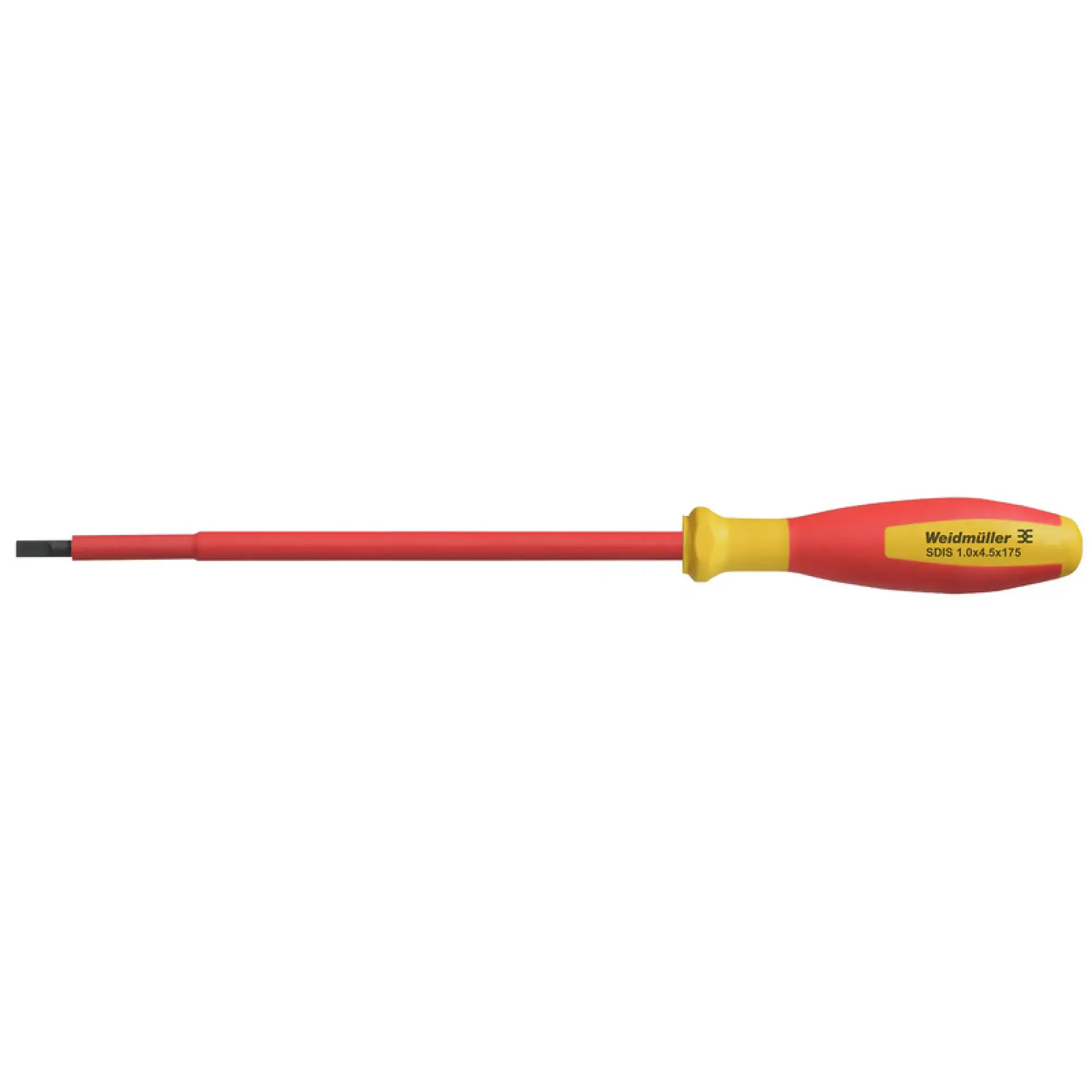 Weidmüller 2749840000 Slotted screwdriver, Blade thickness (A): 1 mm, Blade width (B): 4.5 mm, Blade length: 175 mm, Form: Slotted (img_001)
