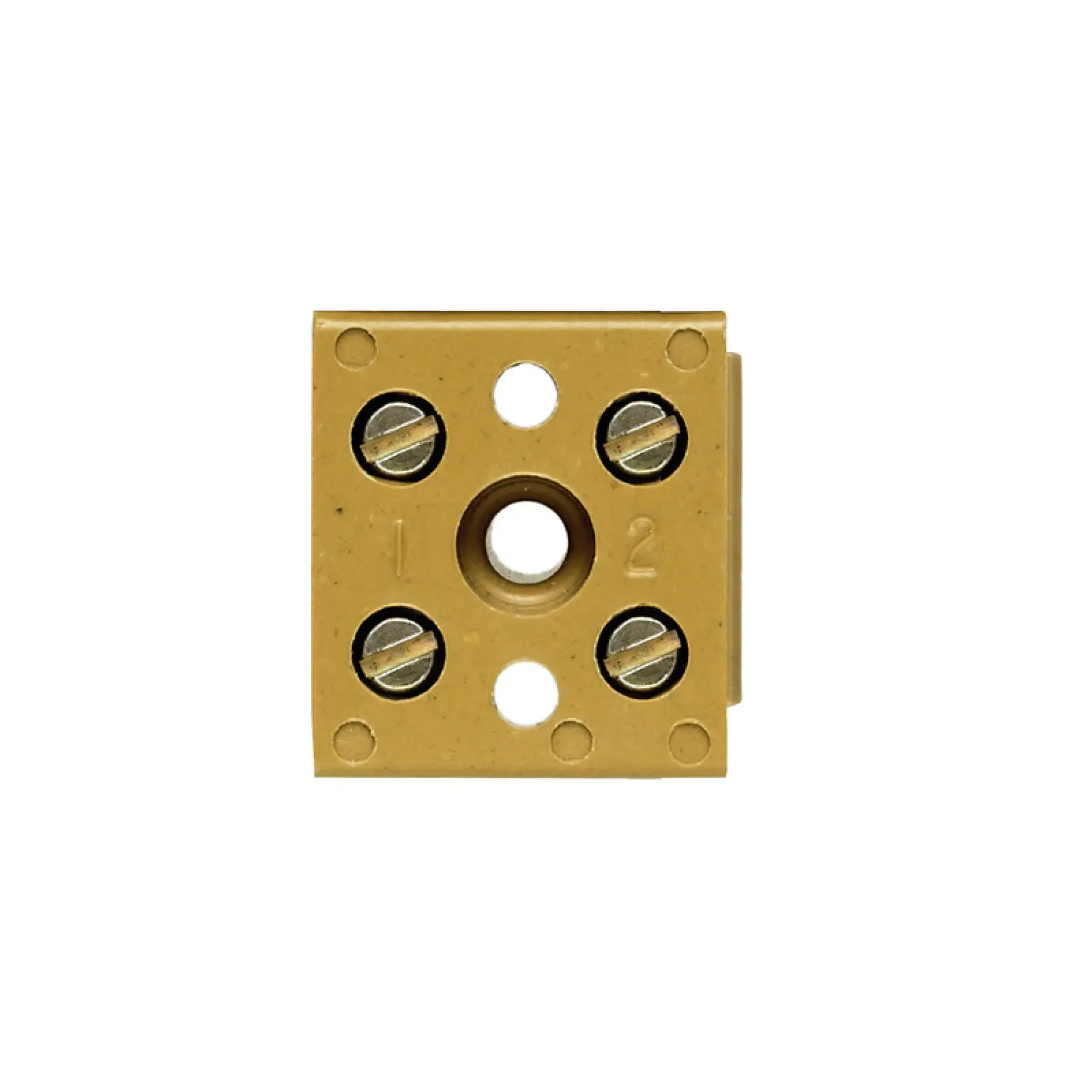 Weidmüller 7906040000 Single- and multi-pole terminal strip, Screw connection, medium yellow, 4 mm², 32 A, 400 V, Number of connections: 4, Number of levels: 1, V-0, 5VA, K (img_001)