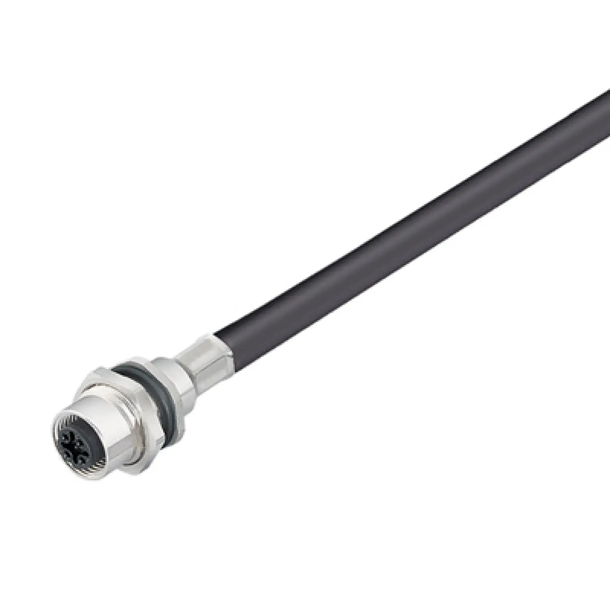 Weidmüller 1223650050 Round plug ,Built-in (with cable), Socket connector, M12, Number of poles: 8, 0.5 m, Cable glands: PG 9, 0.25 mm², PUR/ PVC (img_001)