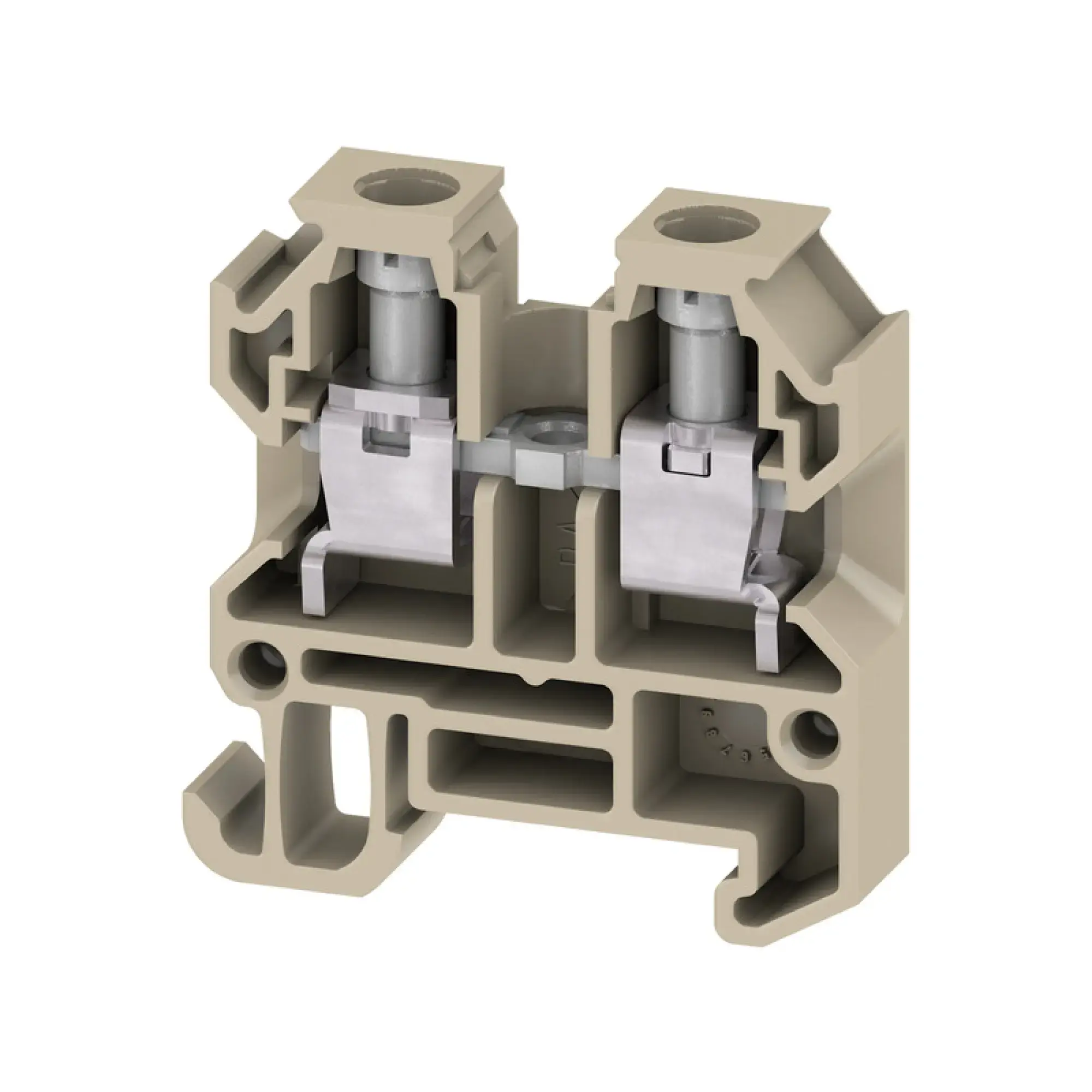 Weidmüller 0294360000 Feed-through terminal block, Screw connection, dark beige, 4 mm², 32 A, 400 V, Number of connections: 2 (img_001)