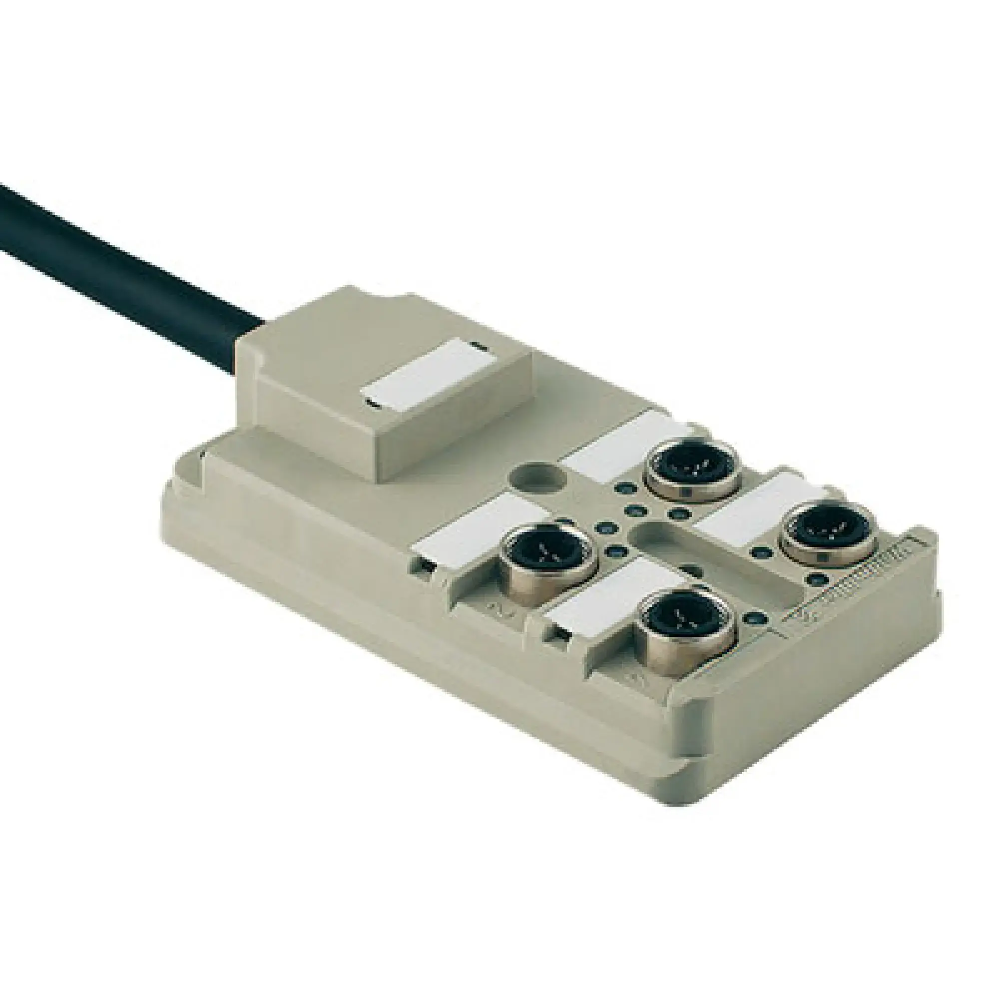 Weidmüller 1766660000 Sensor-actuator passive distributor (with cable), Fixed cable version, IDC, M12, 30 V, A-coded, LED: Yes, LED initiator: Yes, Wiring type: PNP (img_001)
