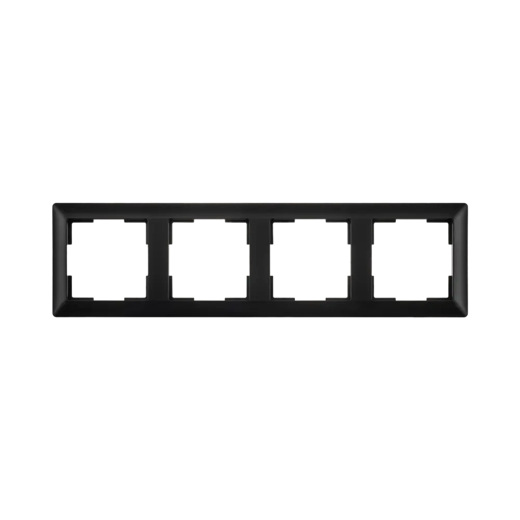 ION INDUSTRIES 80.301.416 4-gang cover frame J1 Matt Black (img_001)