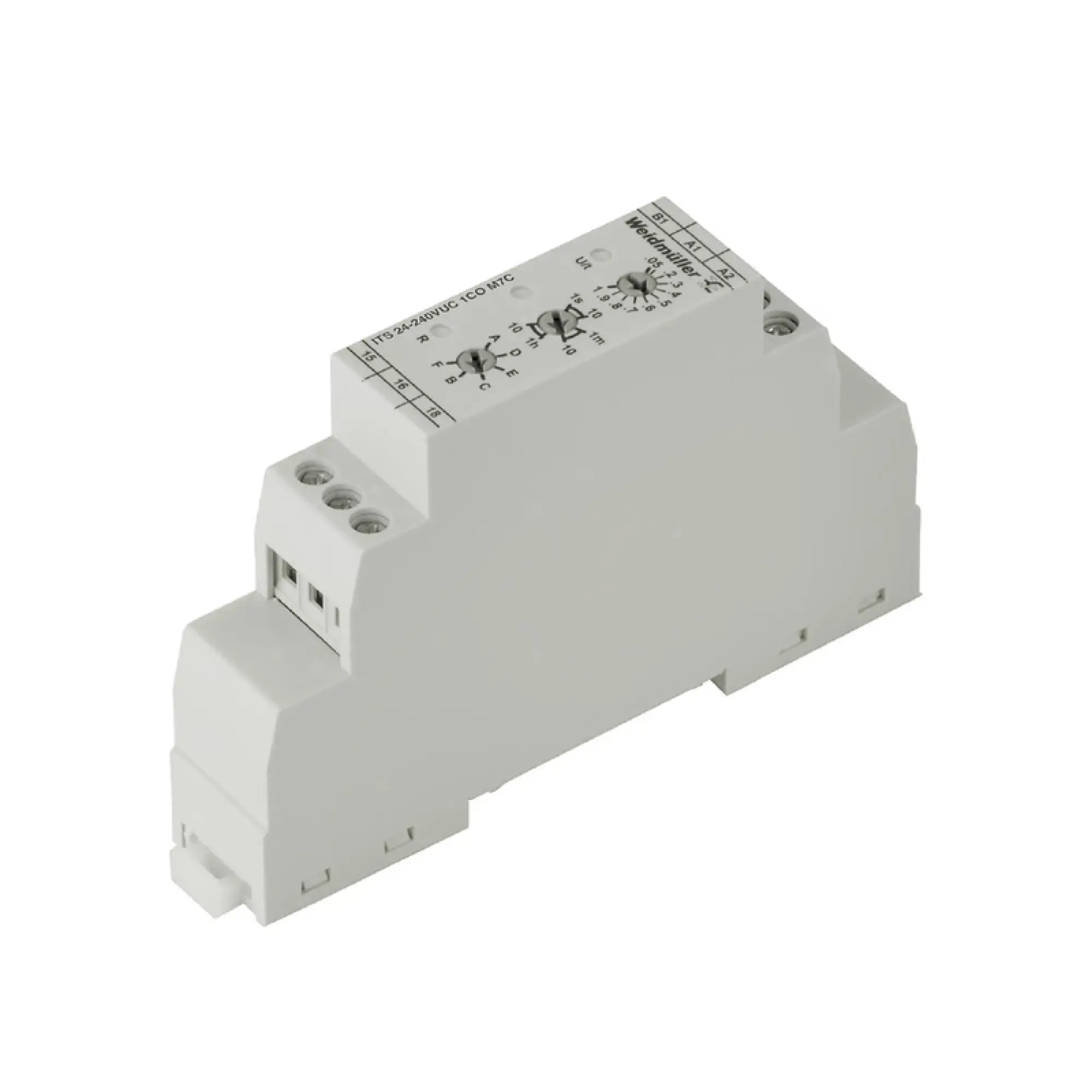 Weidmüller 2496190000 Timing relay, 24...48 V DC, 24...230 V AC, 1 CO contact (AgNi) , 5 A, Screw connection (img_001)