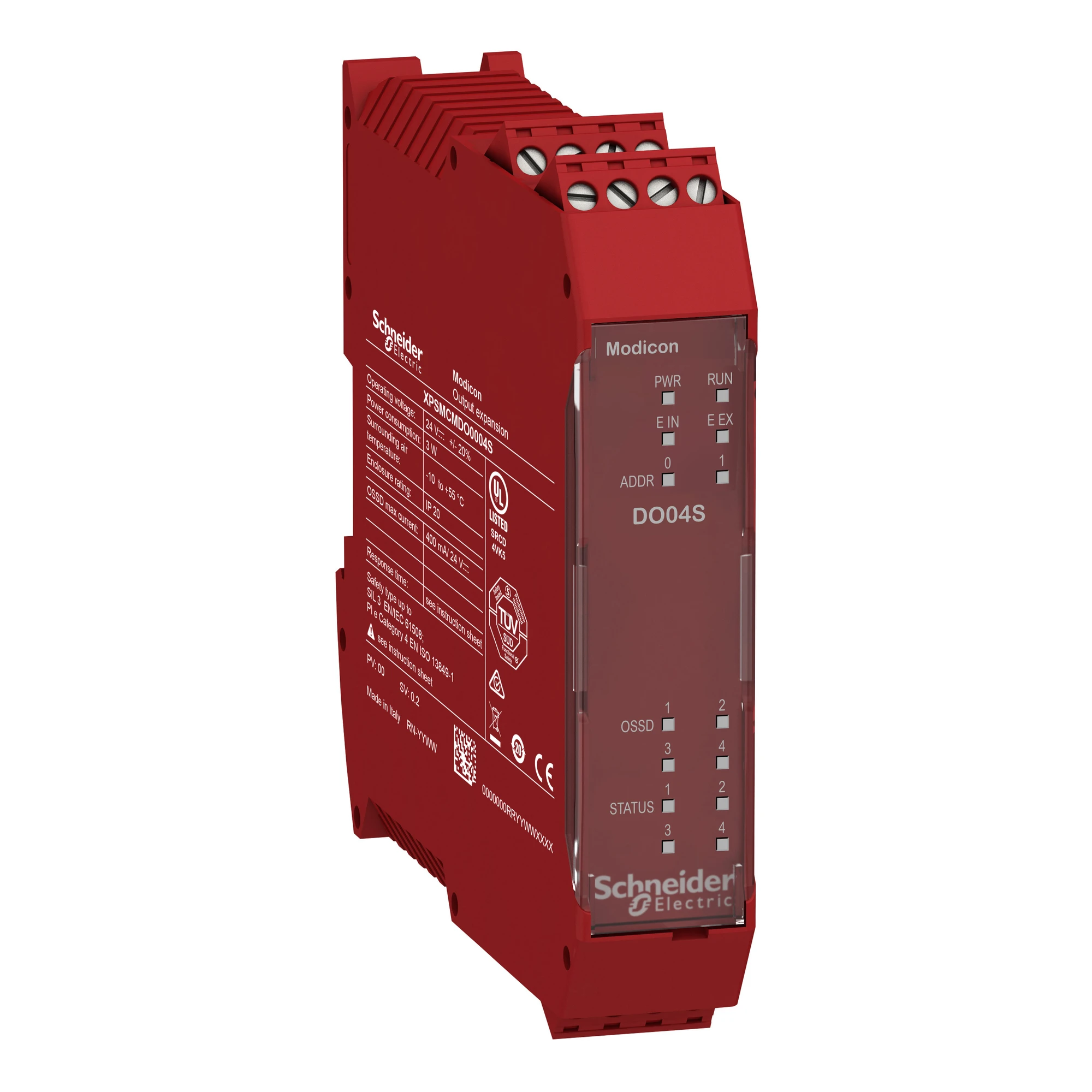 Schneider Electric XPSMCMDO0004S Output Expansion Module Modicon XPSMCM, 4A, Safe Semiconductors, Screw Terminals (img_001)