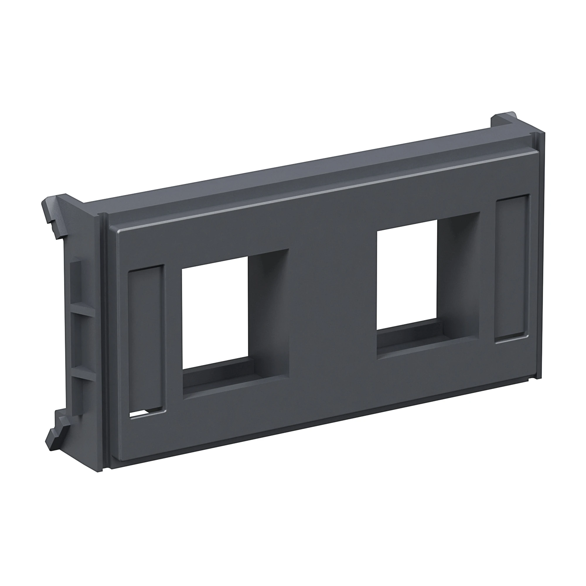 Schneider Electric 5971812 Mounting plate with labeling field, 2XAMP 110 CONN.-BU. grey RAL7021 Type: CYB-DP (img_001)