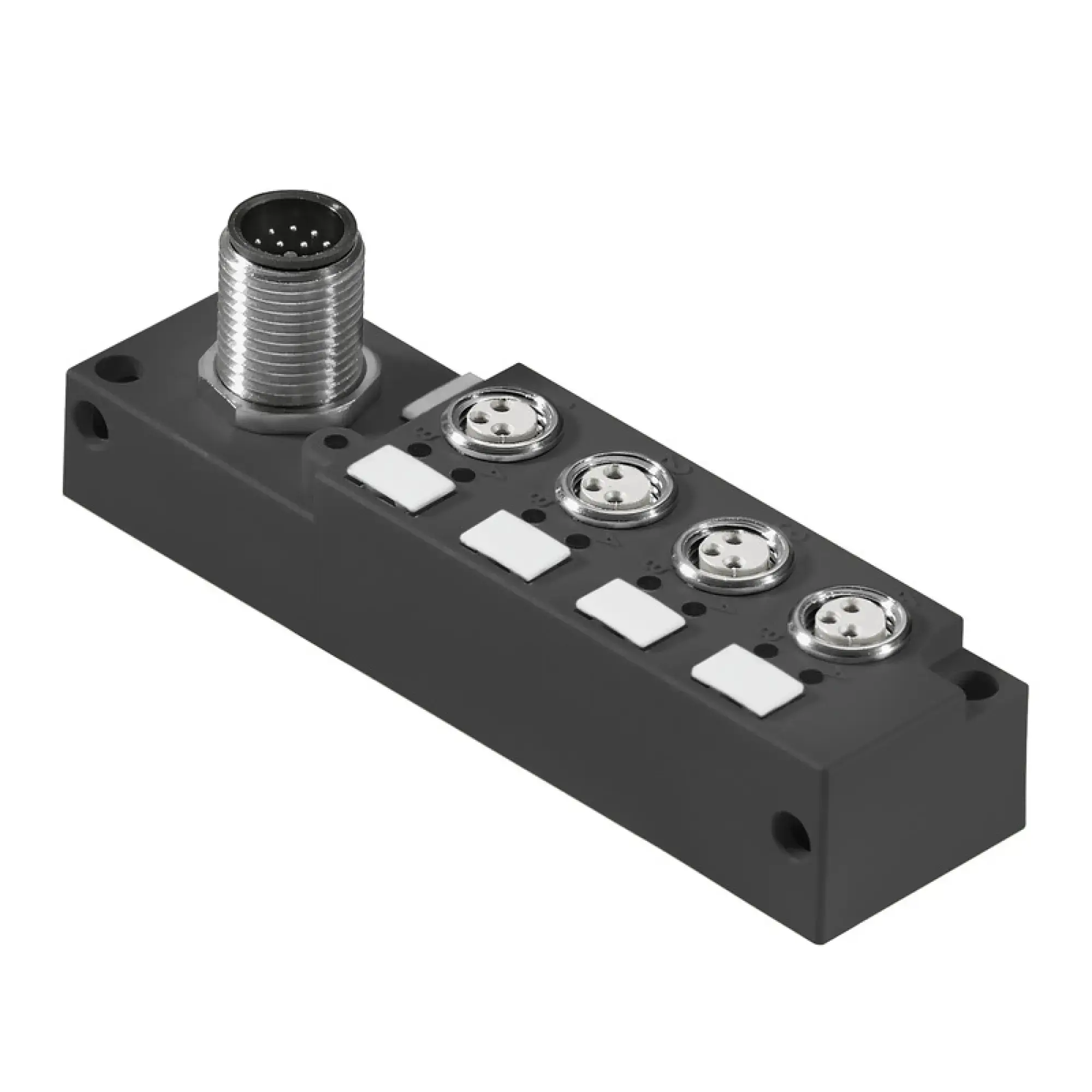 Weidmüller 1051760000 Sensor-actuator passive distributor (without cable), with M12 outlet, 8-pole, A-coded, M8, 30 V, LED: Yes, LED initiator: No, Wiring type: PNP (img_001)