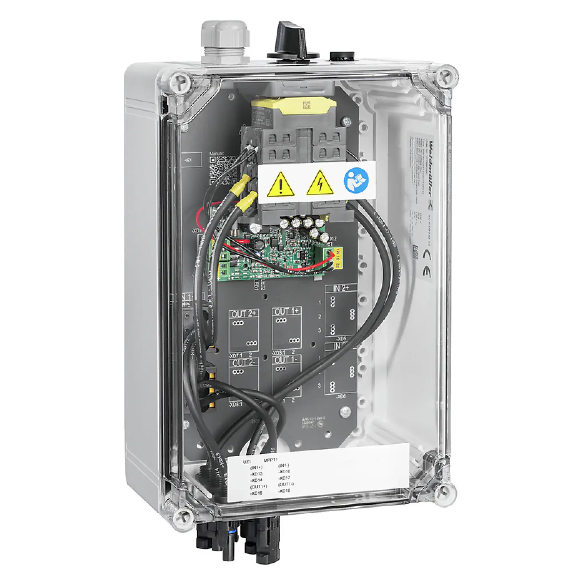 Weidmüller 2778860000 Combiner Box (Photovoltaik), 1 MPP, 2 Inputs / 1 Output per MPP, Remote disconnector, WM4C, 1100 V (img_001)