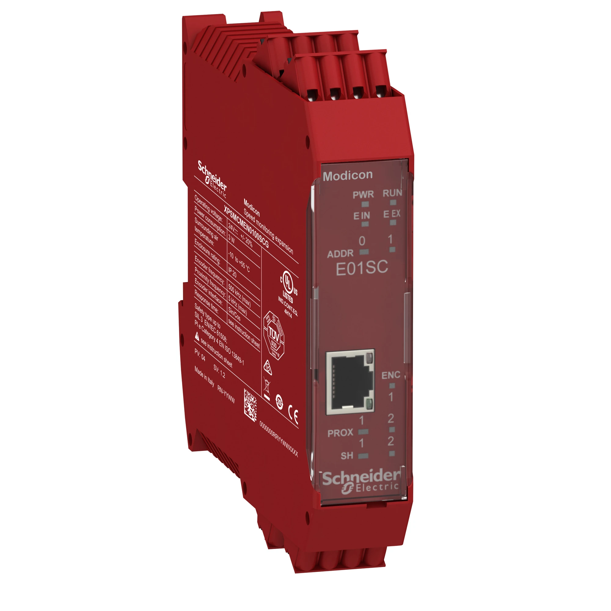 Schneider Electric XPSMCMEN0100SCG Speed Control Extension Module Modicon XPSMCM, 1 Encoder Sin/Cos, Spring Terminals (img_001)