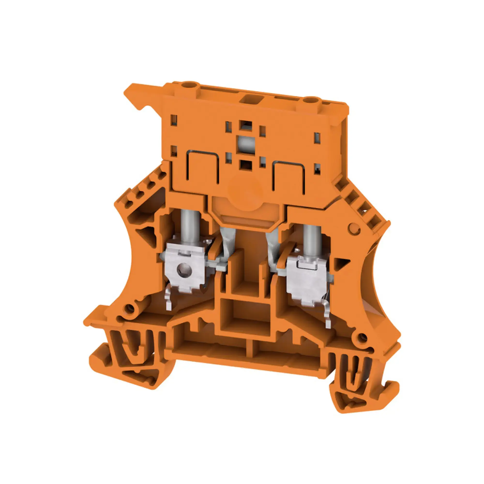Weidmüller 1011060000 Fuse terminal, Screw connection, orange, 6 mm², 6.3 A, 500 V, Number of connections: 2, Number of levels: 1, TS 35 (img_001)