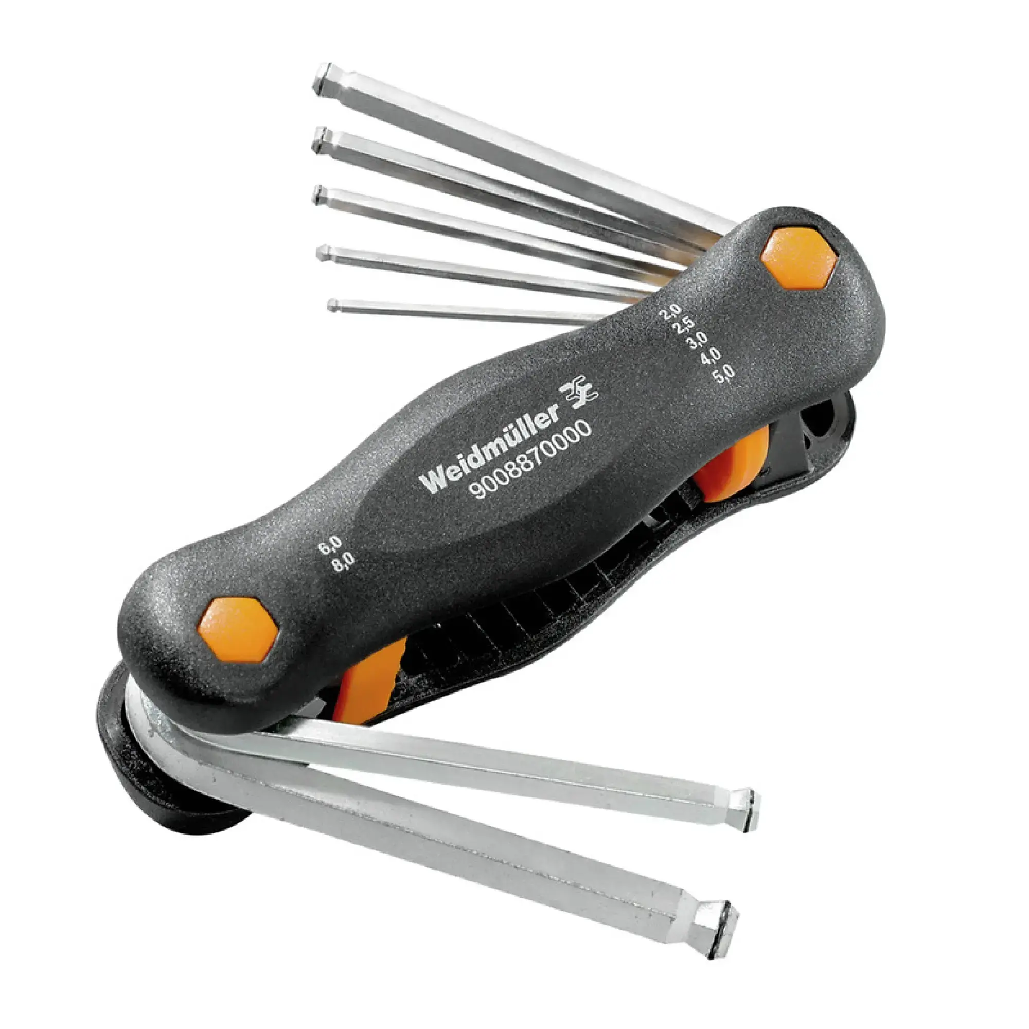 Weidmüller 9008870000 Socket wrench set, Form: Hexagon / Allen key, with ball head, Number: 7 (img_001)