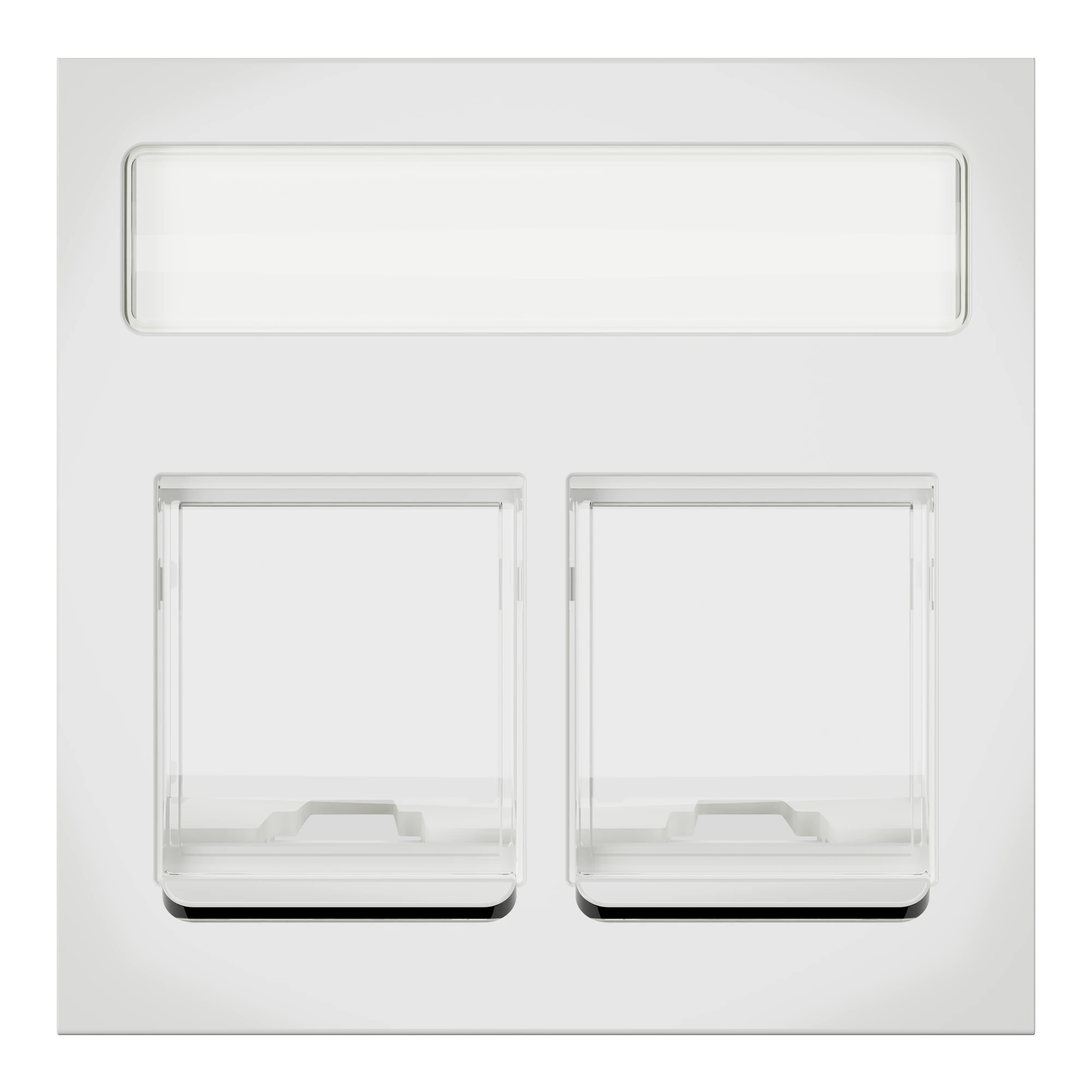 Schneider Electric NU942218 Optiline 45/Unica Central Plate Data Socket 2xRJ45 straight lettering field white (img_007)