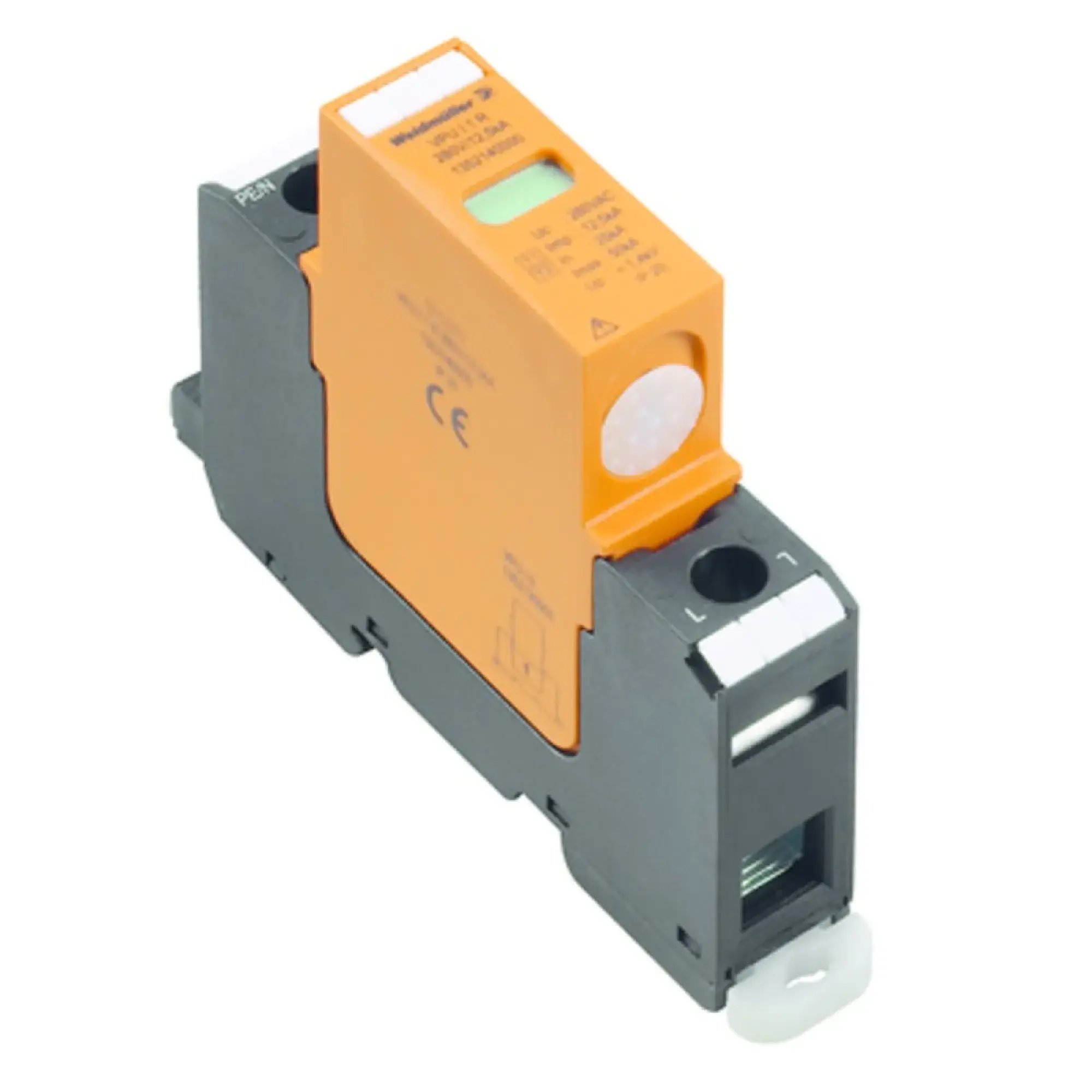 Weidmüller 1352140000 Surge voltage arrester  (power supply systems), with remote contact, Type I + II, Low voltage network: Single-phase, III, IV, AC, 230 V (img_001)