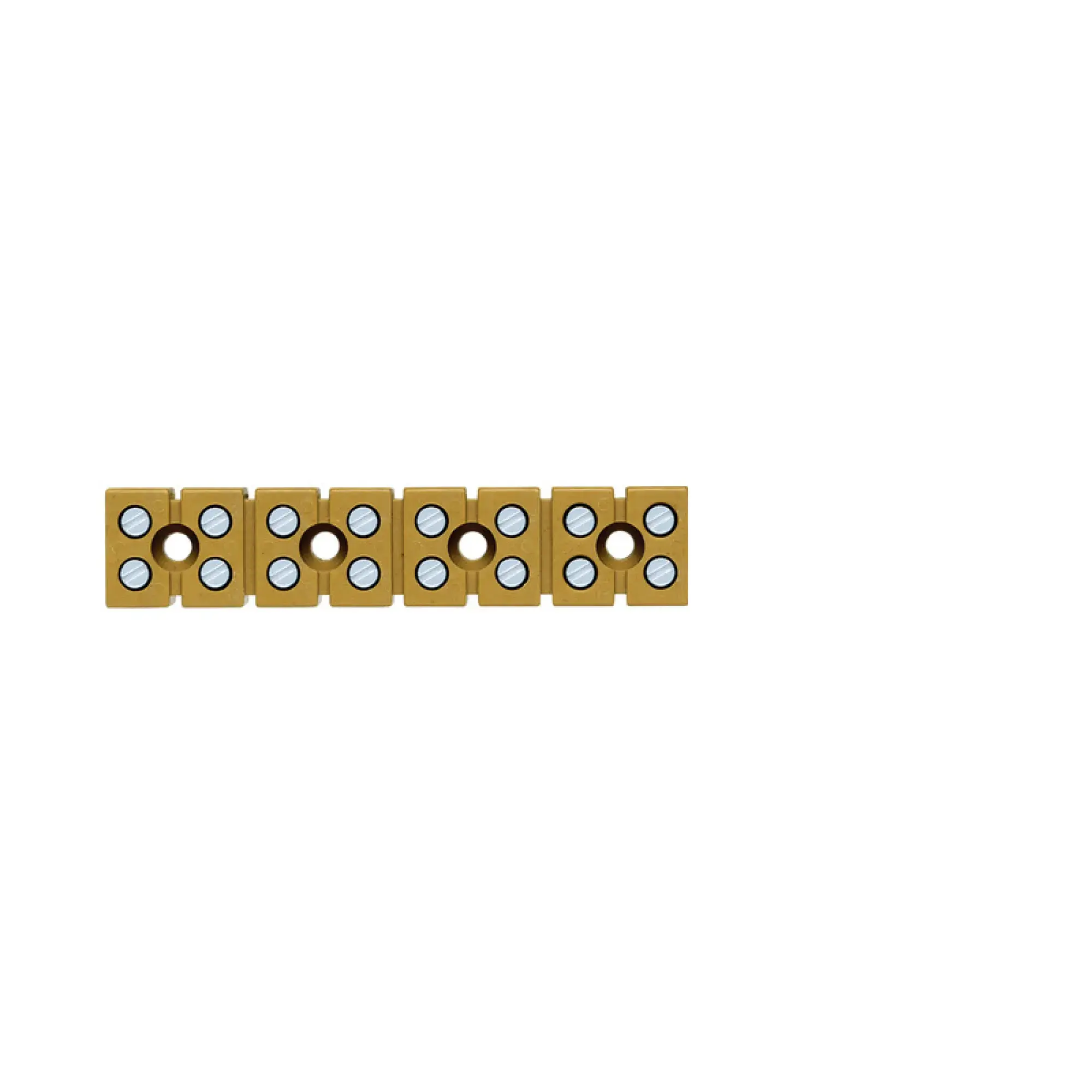 Weidmüller 0274420000 Single- and multi-pole terminal strip, Screw connection, medium yellow, 2.5 mm², 24 A, 400 V, Number of connections: 16, Number of levels: 1, 5VA, KrG (img_001)