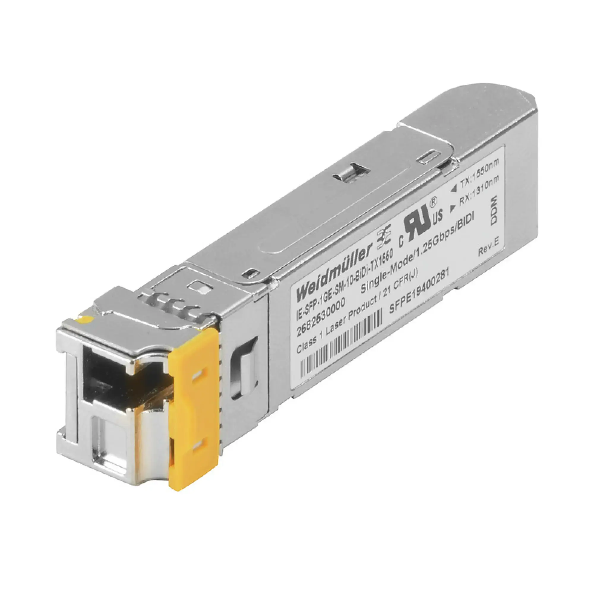 Weidmüller 2682530000 SFP transceiver, 1000 Mbps, Singlemode BiDi, LC-Simplex, 10 km, -40 °C-85 °C (img_001)