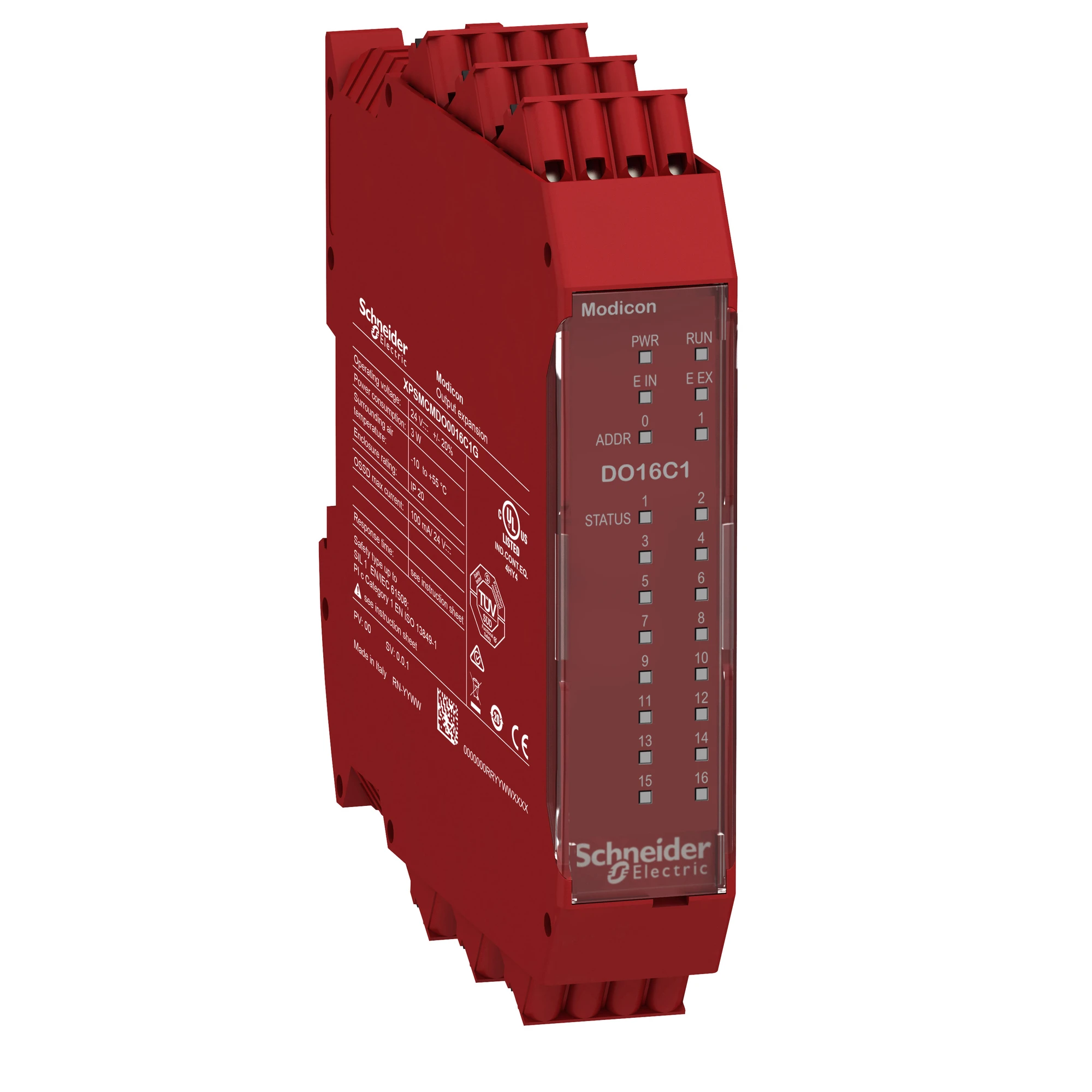 Schneider Electric XPSMCMDO0016C1G Output Expansion Module Modicon XPSMCM, 16A, Diagnostics + SIL1, Spring Clamp Terminals (img_001)