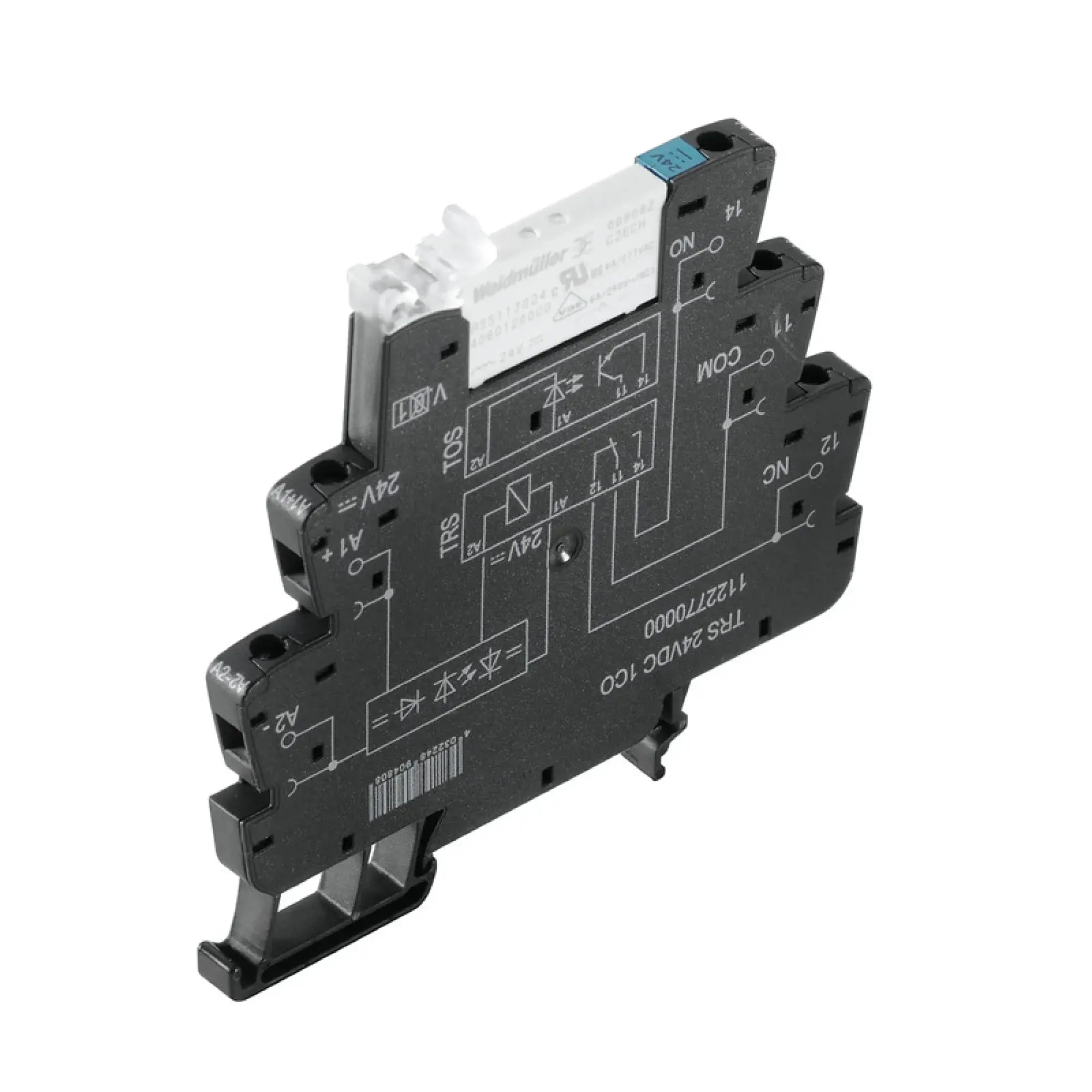 Weidmüller 1122750000 Relay module, 12 V DC ±20 %, Green LED, 1 CO contact (AgNi) , 250 V AC, 6 A, Screw connection (img_001)