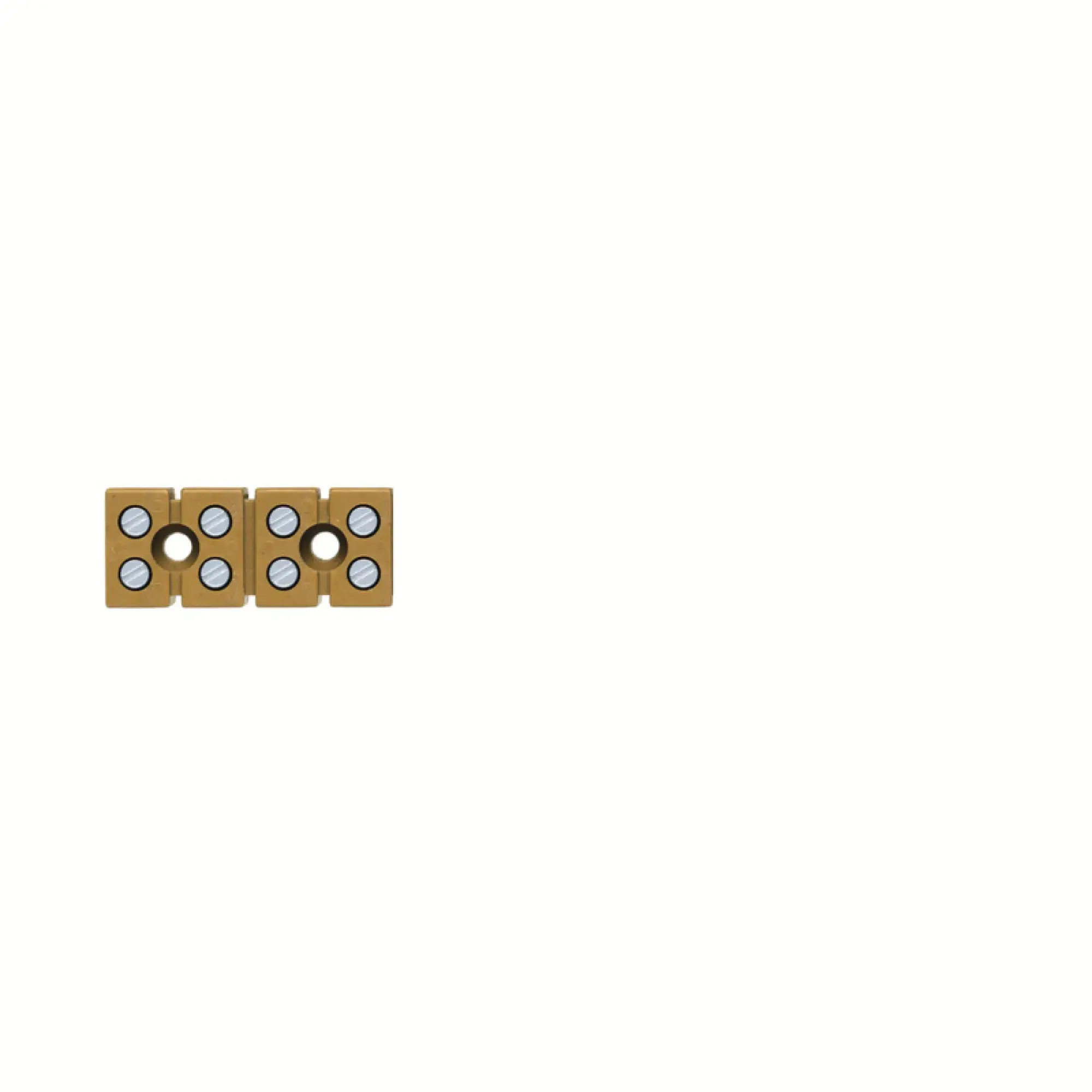 Weidmüller 0274040000 Single- and multi-pole terminal strip, Screw connection, medium yellow, 2.5 mm², 24 A, 400 V, Number of connections: 8, Number of levels: 1, 5VA, KrG (img_001)