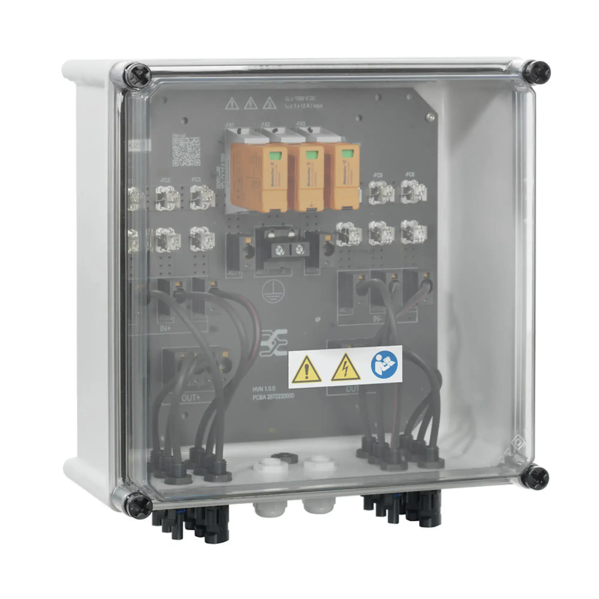 Weidmüller 2683070000 Combiner Box (Photovoltaik), 1000 V, 1 MPP, 3 Inputs / 3 Outputs per MPP, With fuse holder, Surge protection I / II, WM4C (img_001)