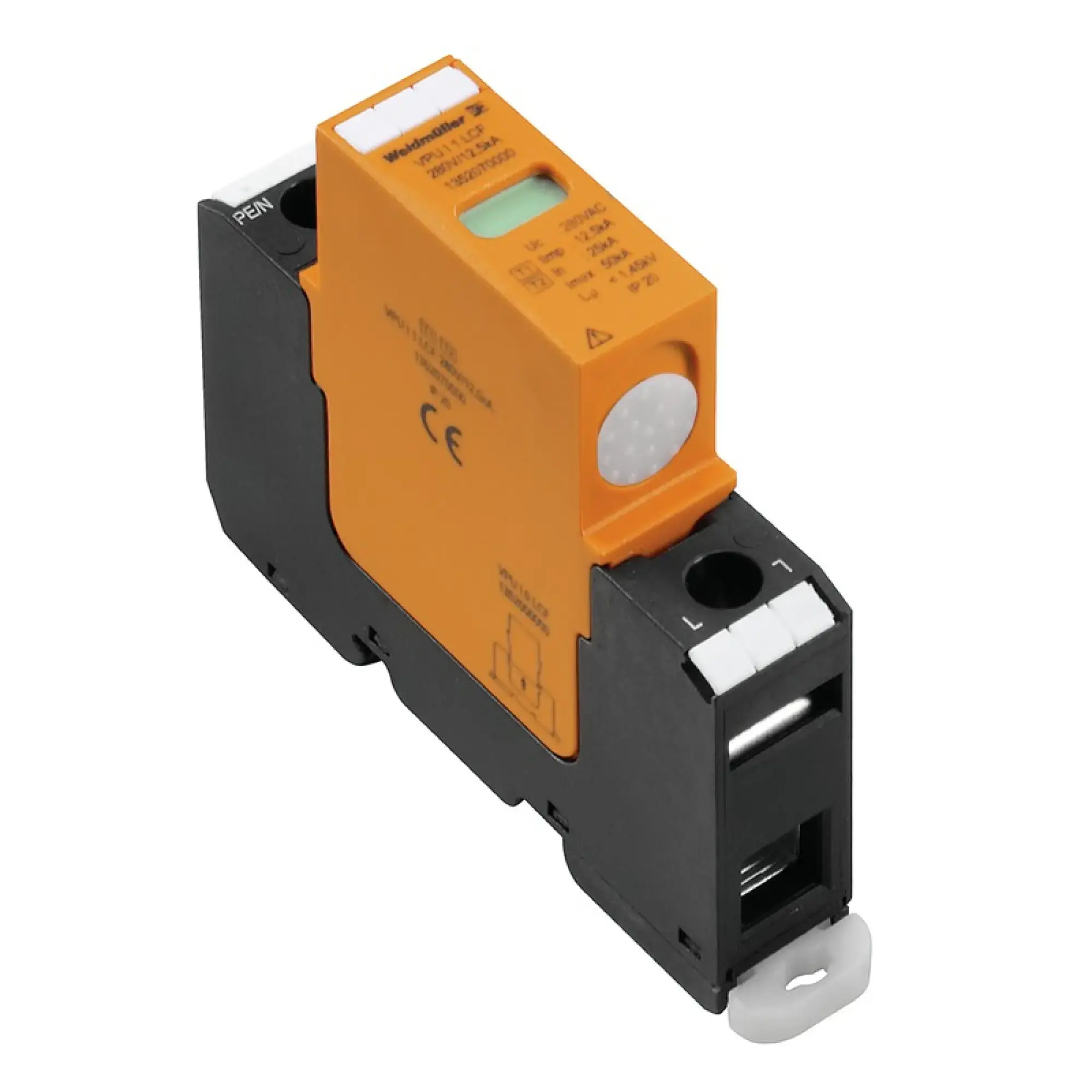 Weidmüller 1352070000 Surge voltage arrester  (power supply systems), without telecomm. contact, Leakage-current-free, Type I + II, Low voltage network: Single-phase, III, (img_001)