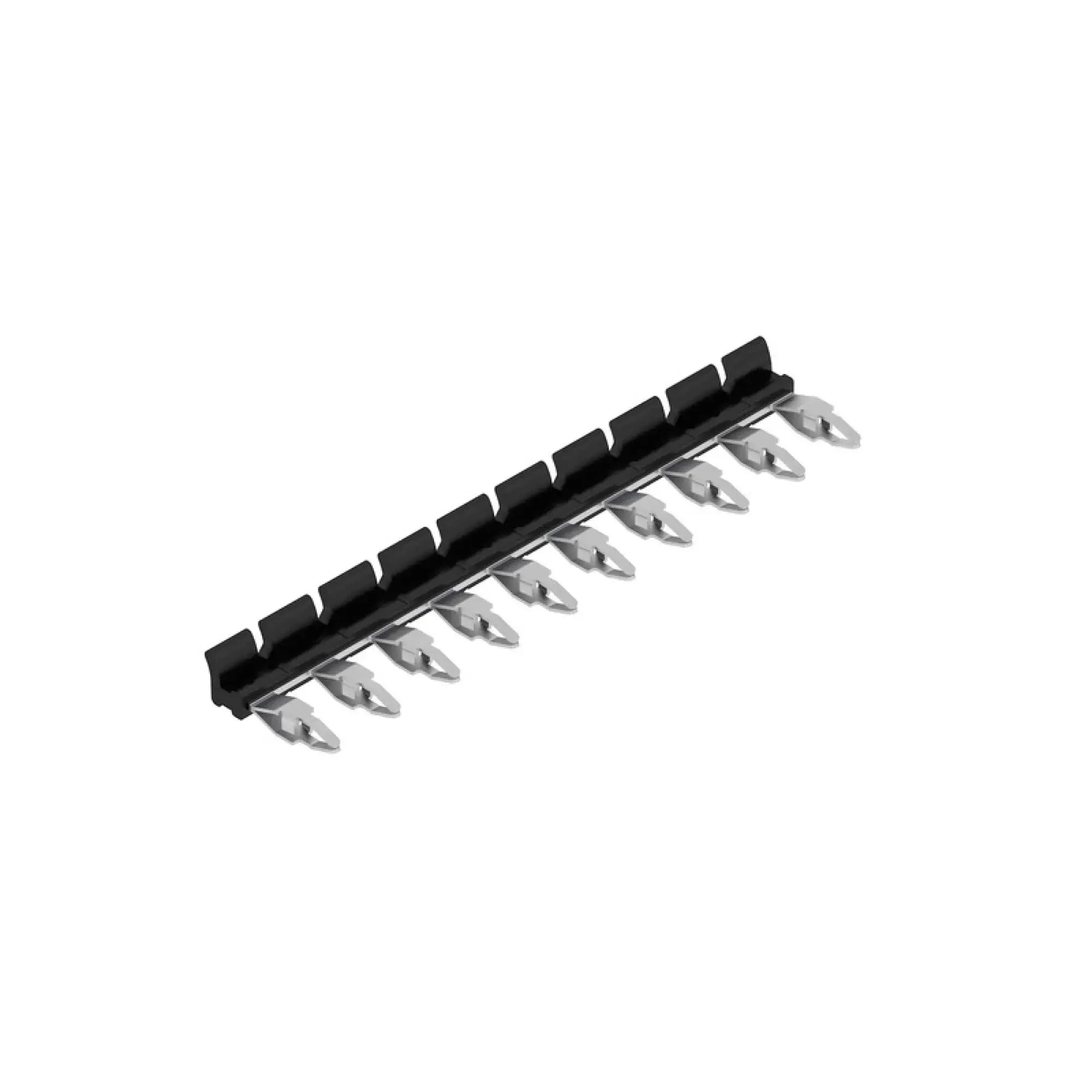 Weidmüller 2556480000 Cross-connector (relay), black, 17.5 A, can be cut to length, Number of poles: 10, Pitch in mm: 6.40 (img_001)