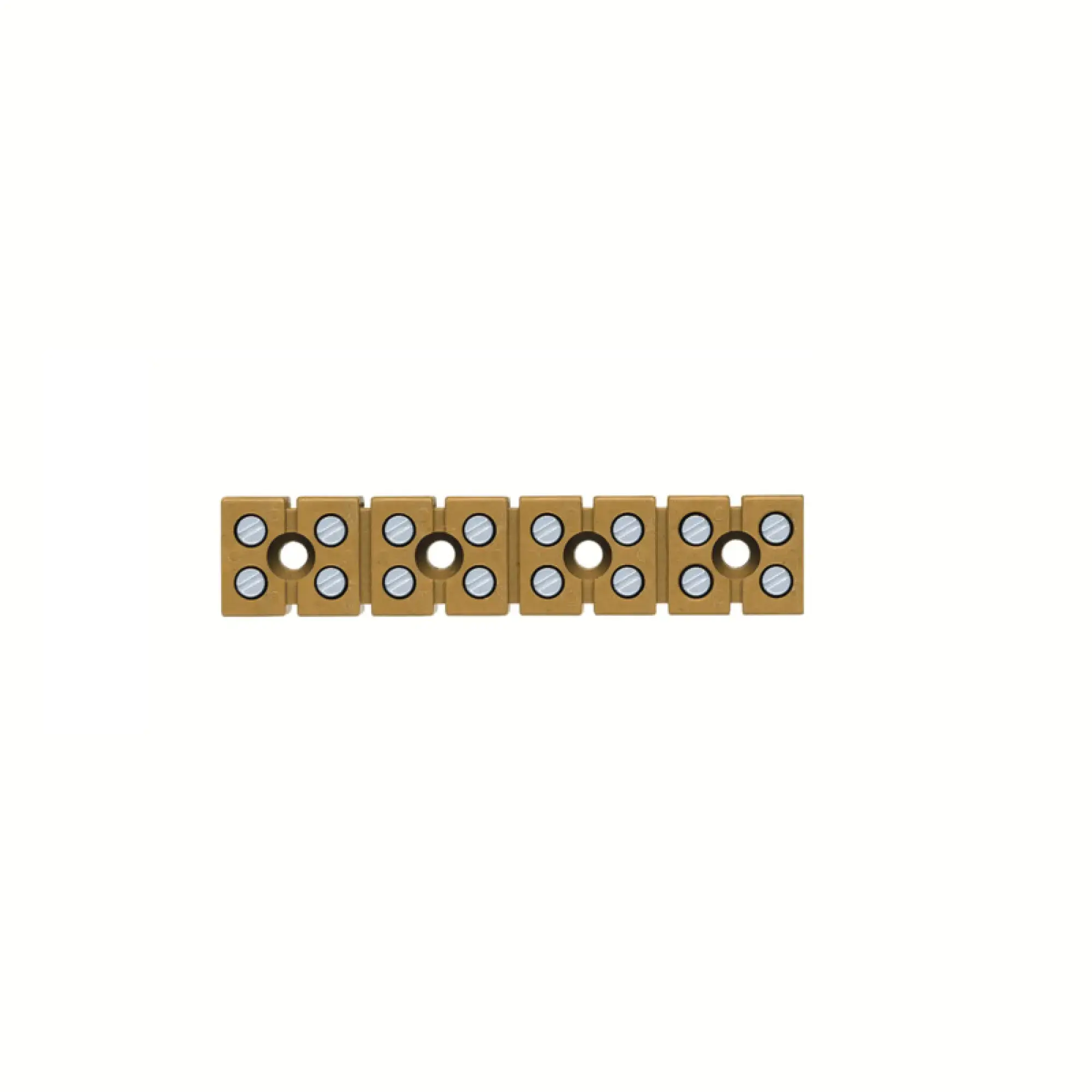 Weidmüller 1548120000 Single- and multi-pole terminal strip, Screw connection, medium yellow, 2.5 mm², 24 A, 400 V, Number of connections: 16, Number of levels: 1, V-2, KrG (img_001)