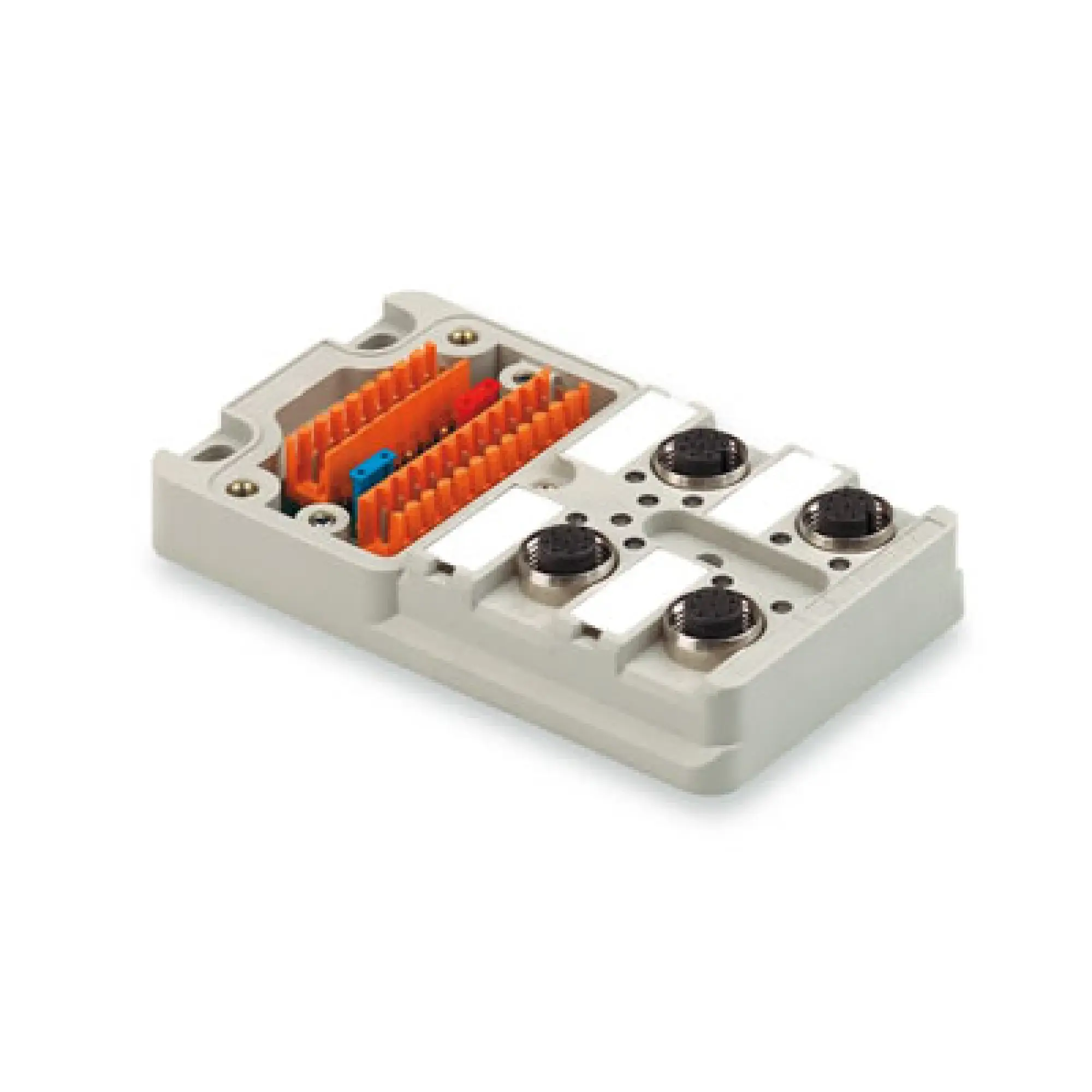 Weidmüller 1705921000 Sensor-actuator passive distributor (without cable), Hood distributor lower part, M12, 30 V, A-coded, LED: Yes, LED initiator: Yes, Wiring type: PNP (img_001)
