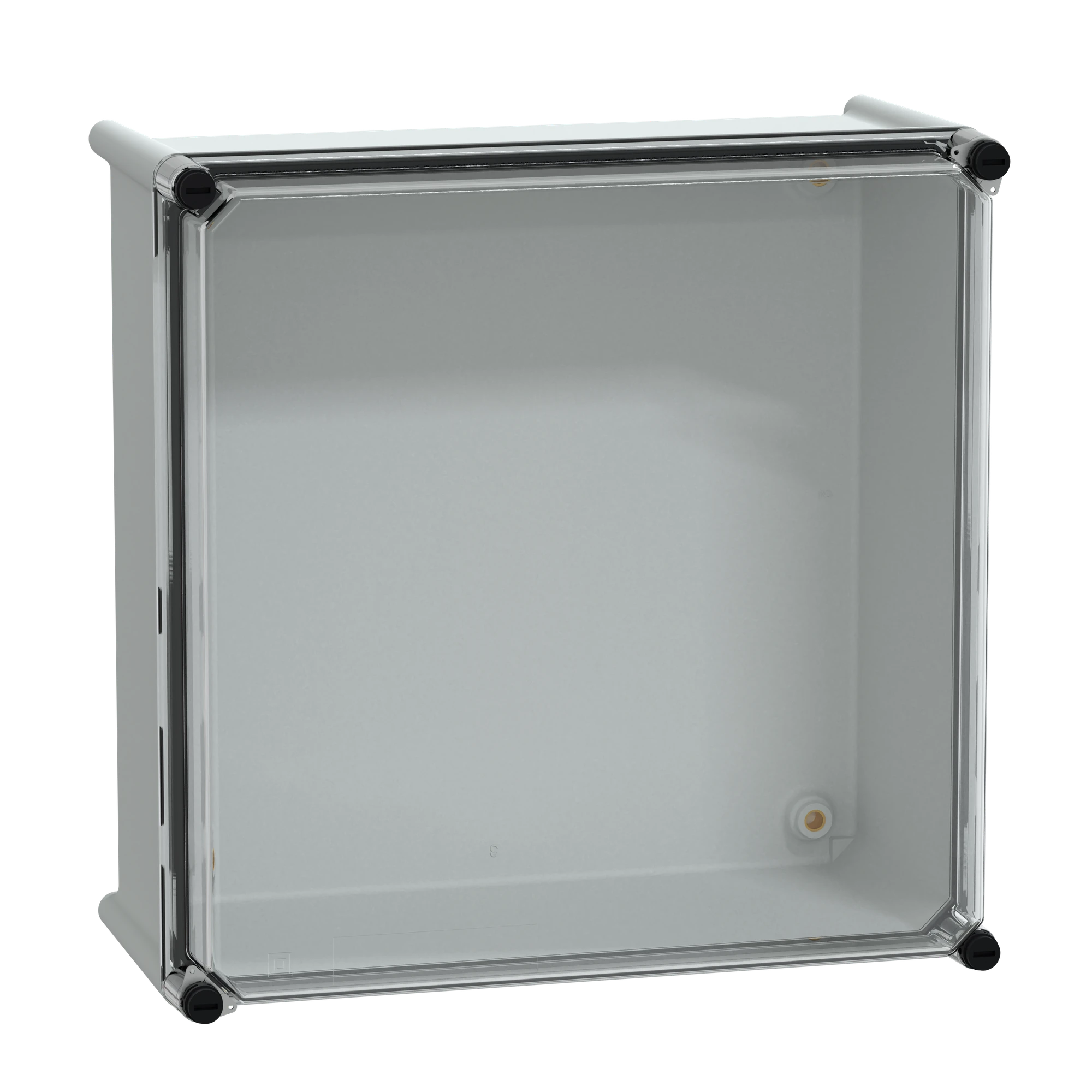 Schneider Electric NSYPLS3636G Polyester enclosure PLS wall mounting 360x360x180mm IP66, transparent PC cover (img_001)