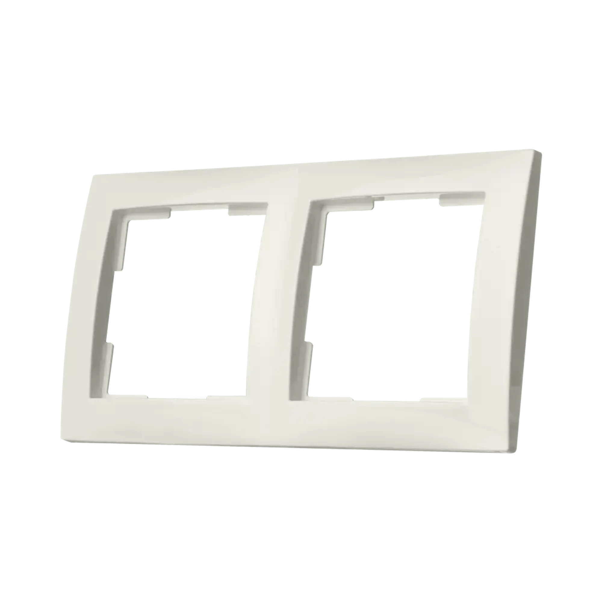 ION INDUSTRIES 80.302.214 2-gang cover frame E1 Alpine White (img_002)