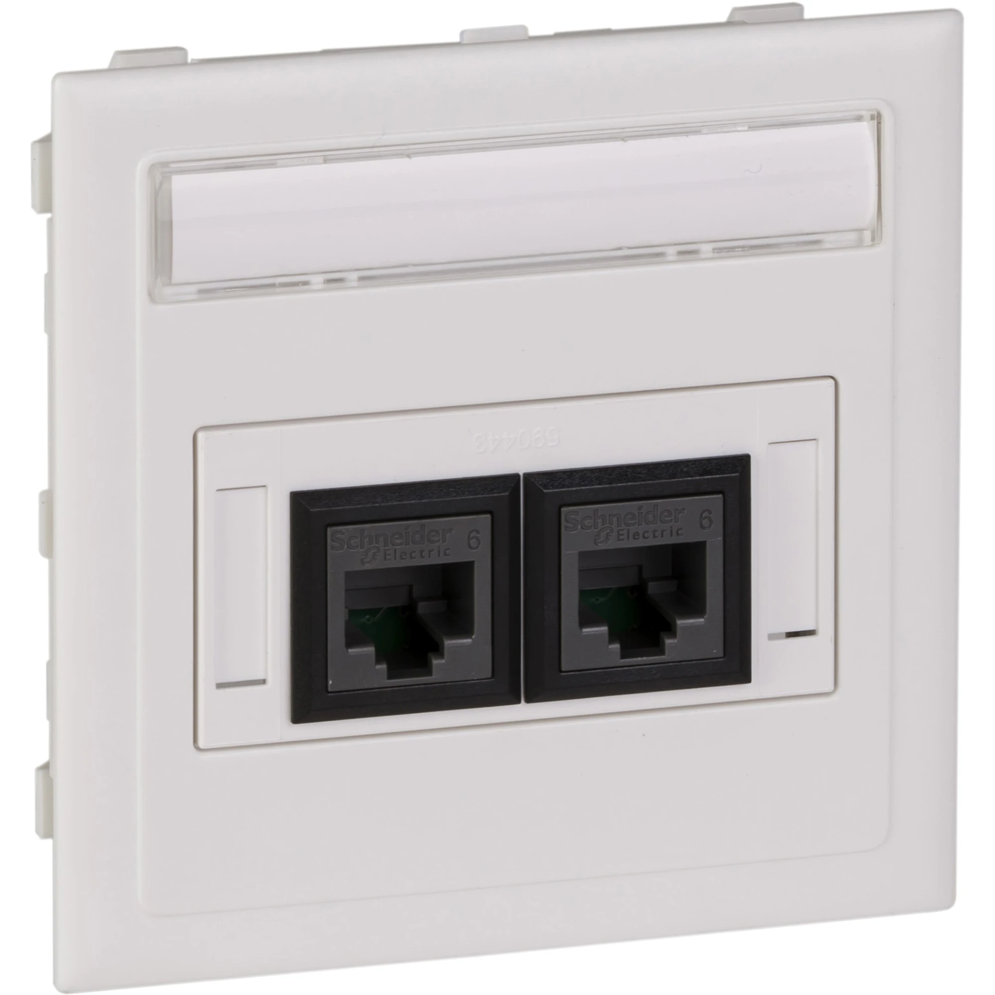 Schneider Electric 5974206 Connector kit flat 2XActassi 250 cat6 UTP white RAL9010 Type:CYB-DP (img_001)