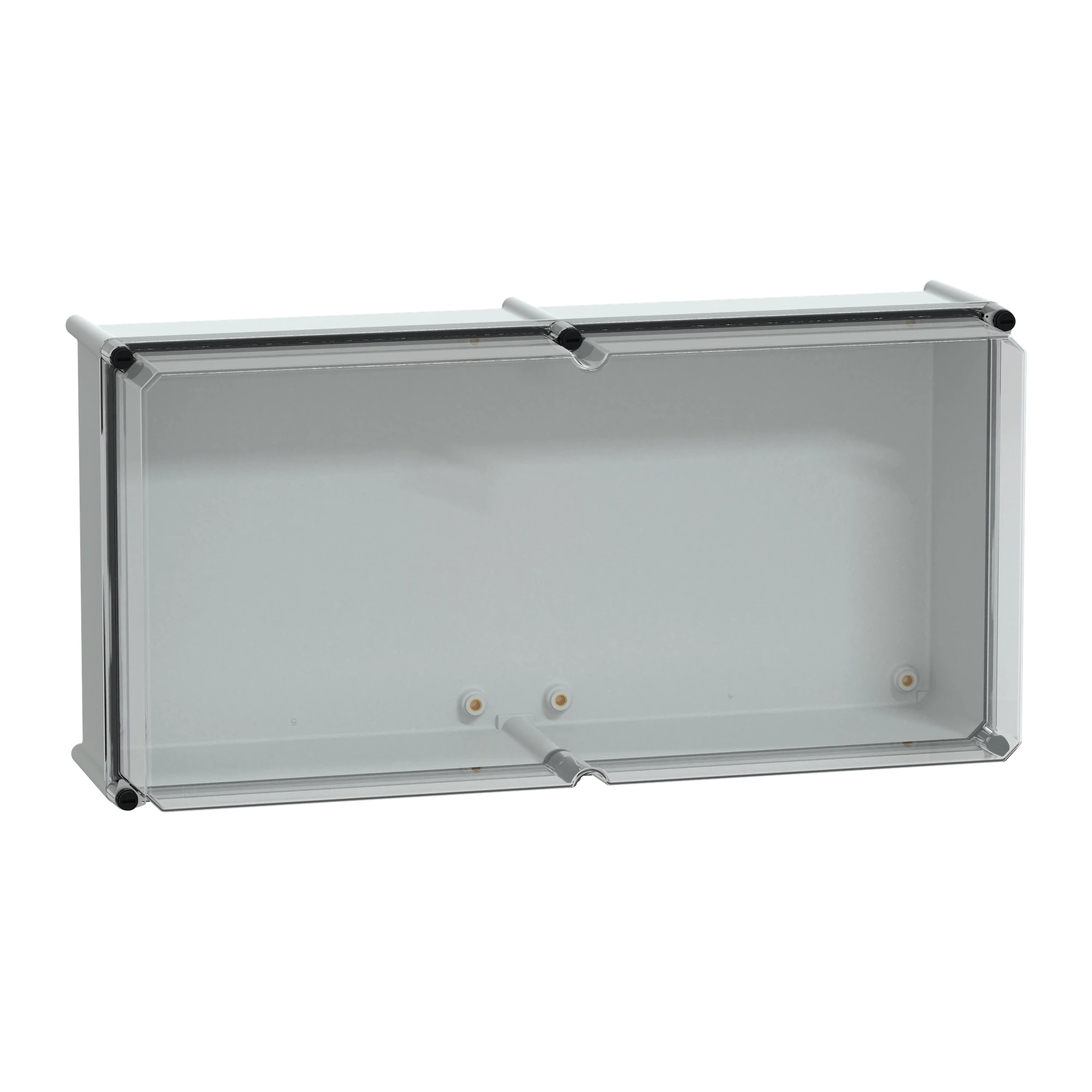 Schneider Electric NSYPLS3672AG Polyester Enclosure PLS Wall Mounting 360x720x230mm IP66, Transparent PC Cover (img_001)