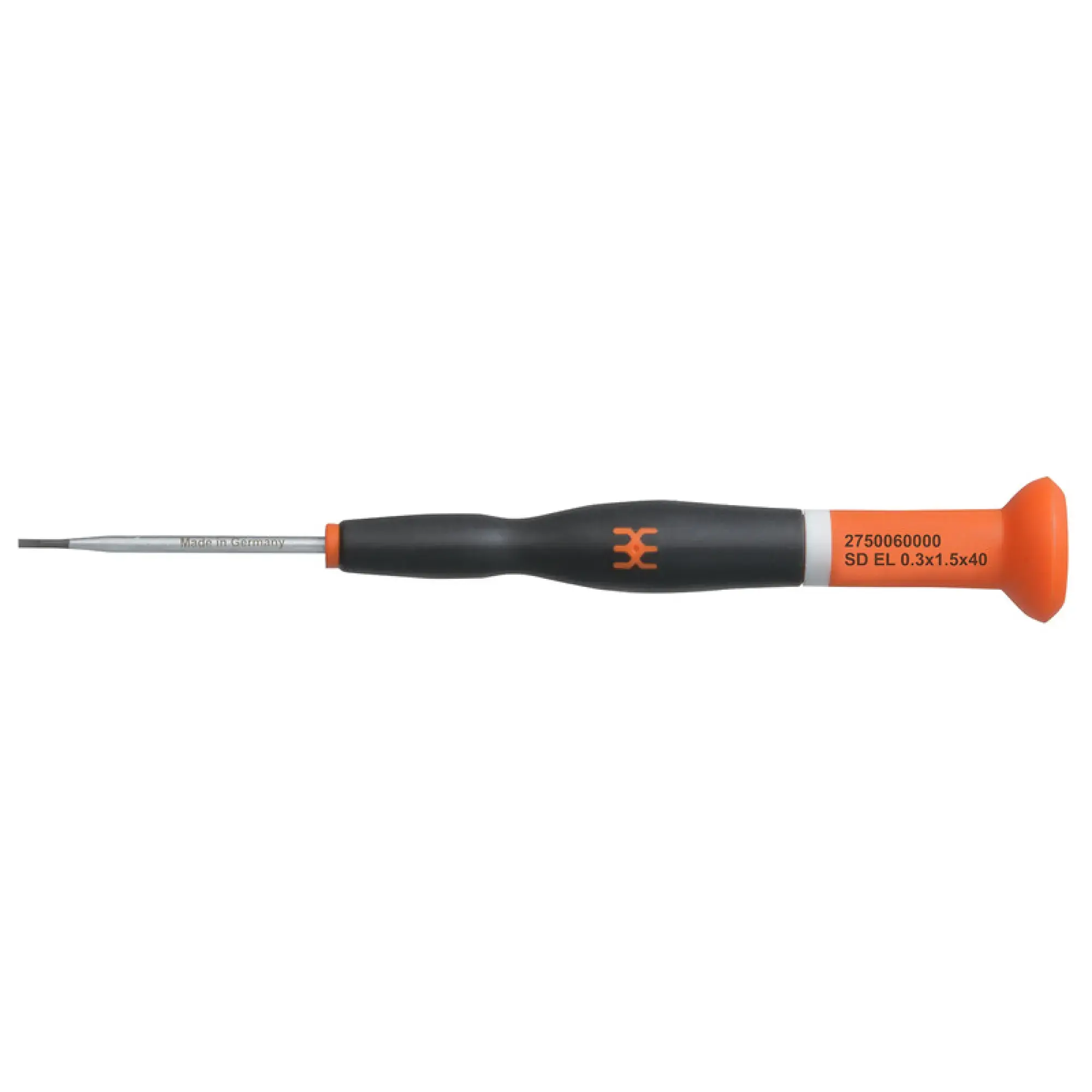Weidmüller 2750060000 Slotted screwdriver, Blade thickness (A): 0.3 mm, Blade width (B): 1.5 mm, Blade length: 40 mm, Form: Slotted (img_001)