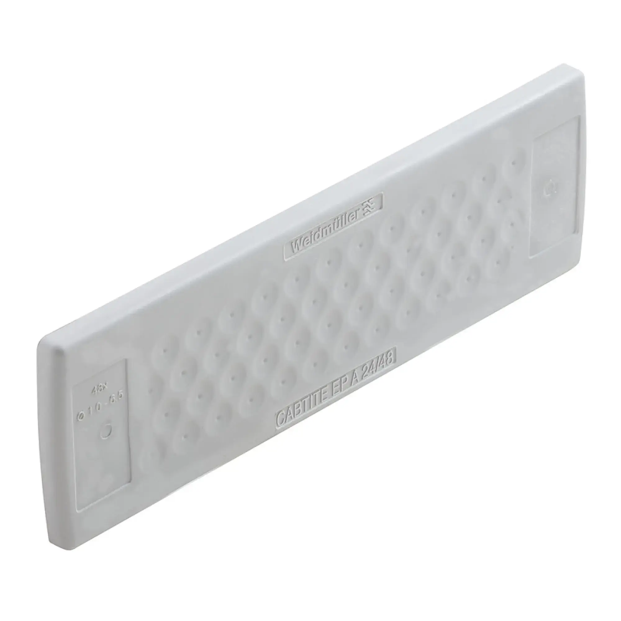 Weidmüller 2743610000 Cable feed-through plate (cable entry system), Cabtite (cable entry system), TPE, grey, 142 x 44 x 12 mm, Depth: 12 mm, -40 °C…90 °C, IP54 (img_001)