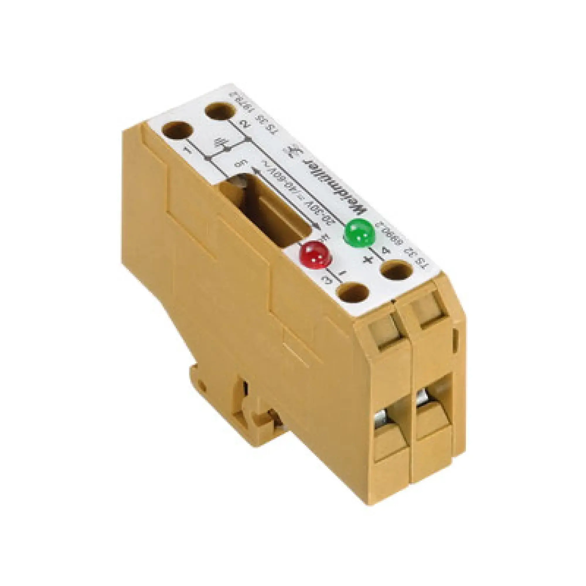 Weidmüller 0699020000 Test-disconnect terminal, Screw connection, medium yellow, 4 mm², 27 A, 60 V, Number of connections: 2, Number of levels: 1 (img_001)