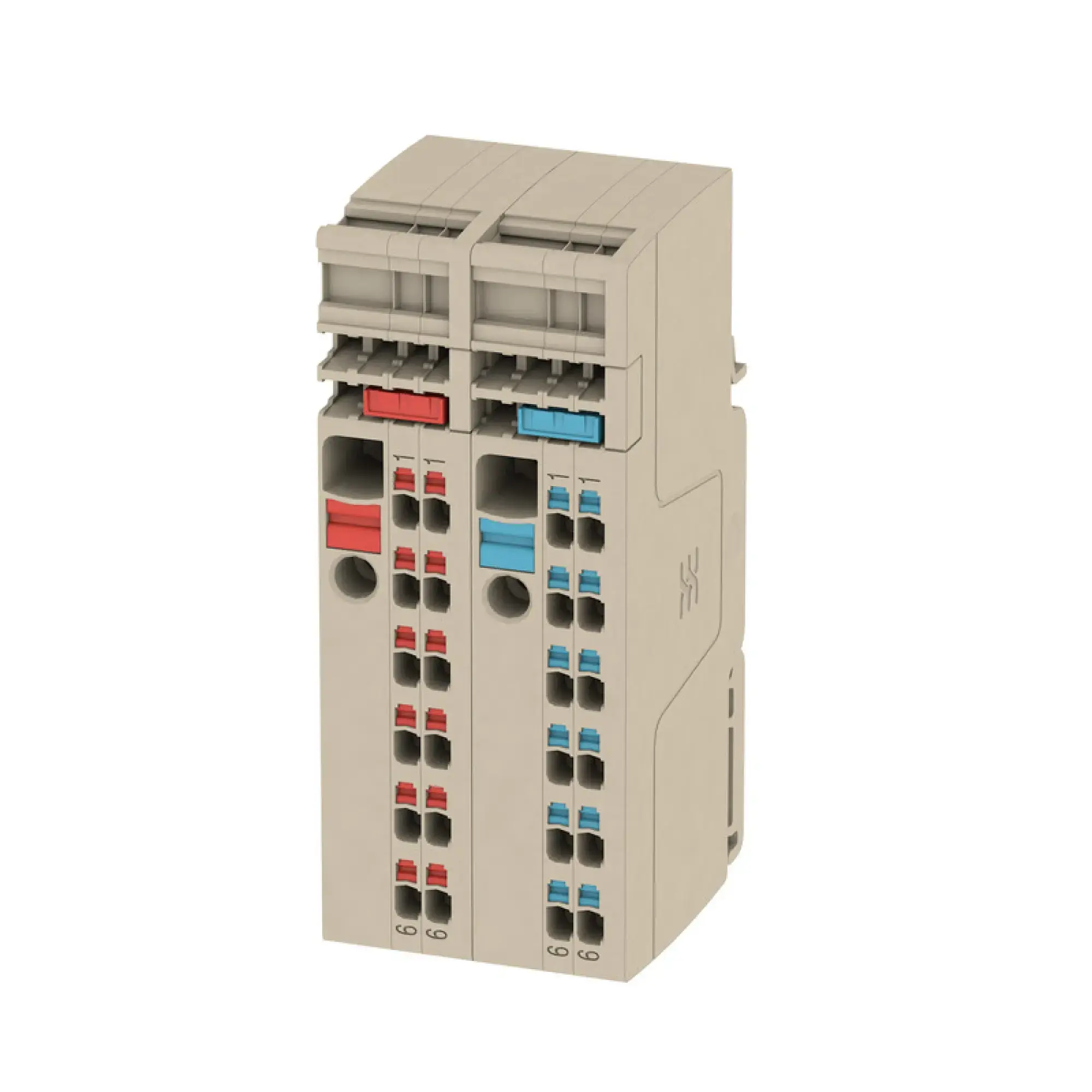 Weidmüller 2506090000 Single- and multi-pole terminal strip, PUSH IN, dark beige, 6 mm², 35 A, 500 V, Number of connections: 1, Number of levels: 1, V-0, Wemid (img_001)