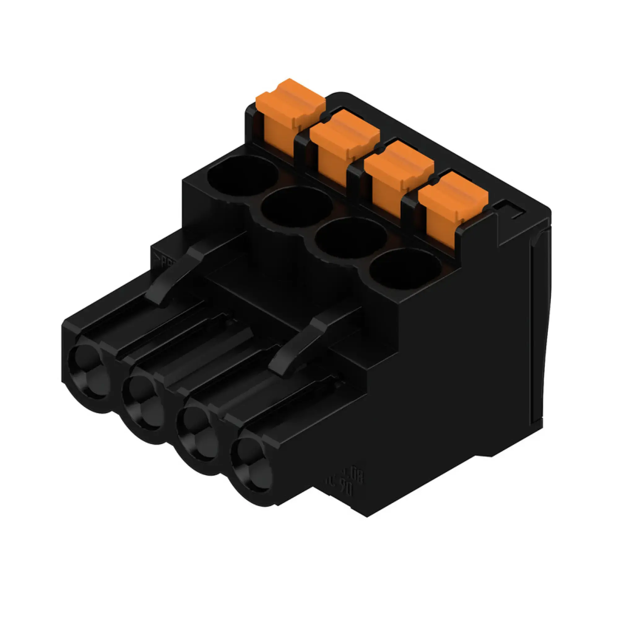 Weidmüller 1000050001 PCB connector (wire connection), 320 V, 24 A, Pitch in mm: 5.08, 3.31 mm², Number of poles: 4, PUSH IN with actuator, Box (img_001)