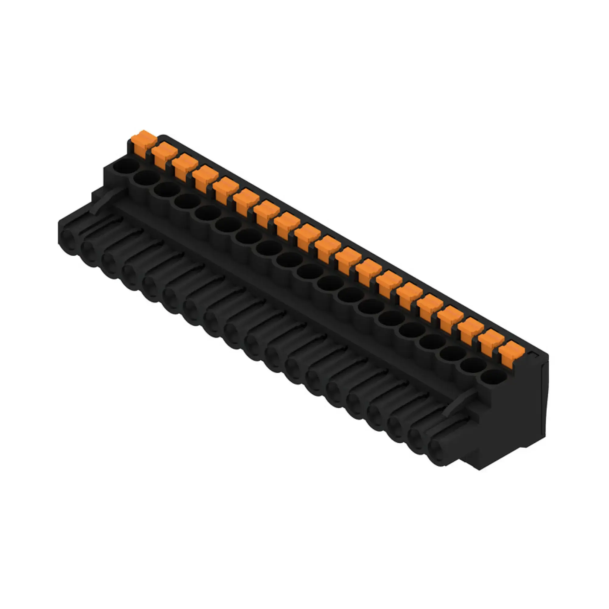 Weidmüller 1000200001 PCB connector (wire connection), 320 V, 24 A, Pitch in mm: 5.08, 3.31 mm², Number of poles: 19, PUSH IN with actuator, Box (img_001)