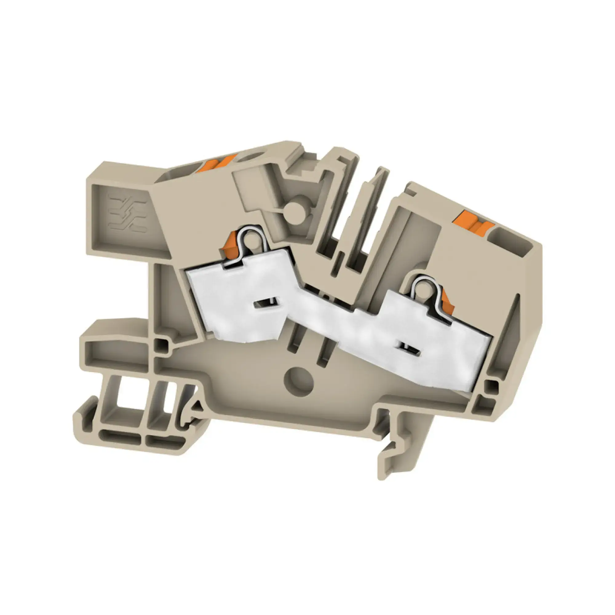 Weidmüller 2668700000 Multi level installation terminal block, PUSH IN, dark beige, 6 mm², 41 A, 800 V, Number of connections: 2, Number of levels: 1, TS 35, V-0, Wemid (img_001)