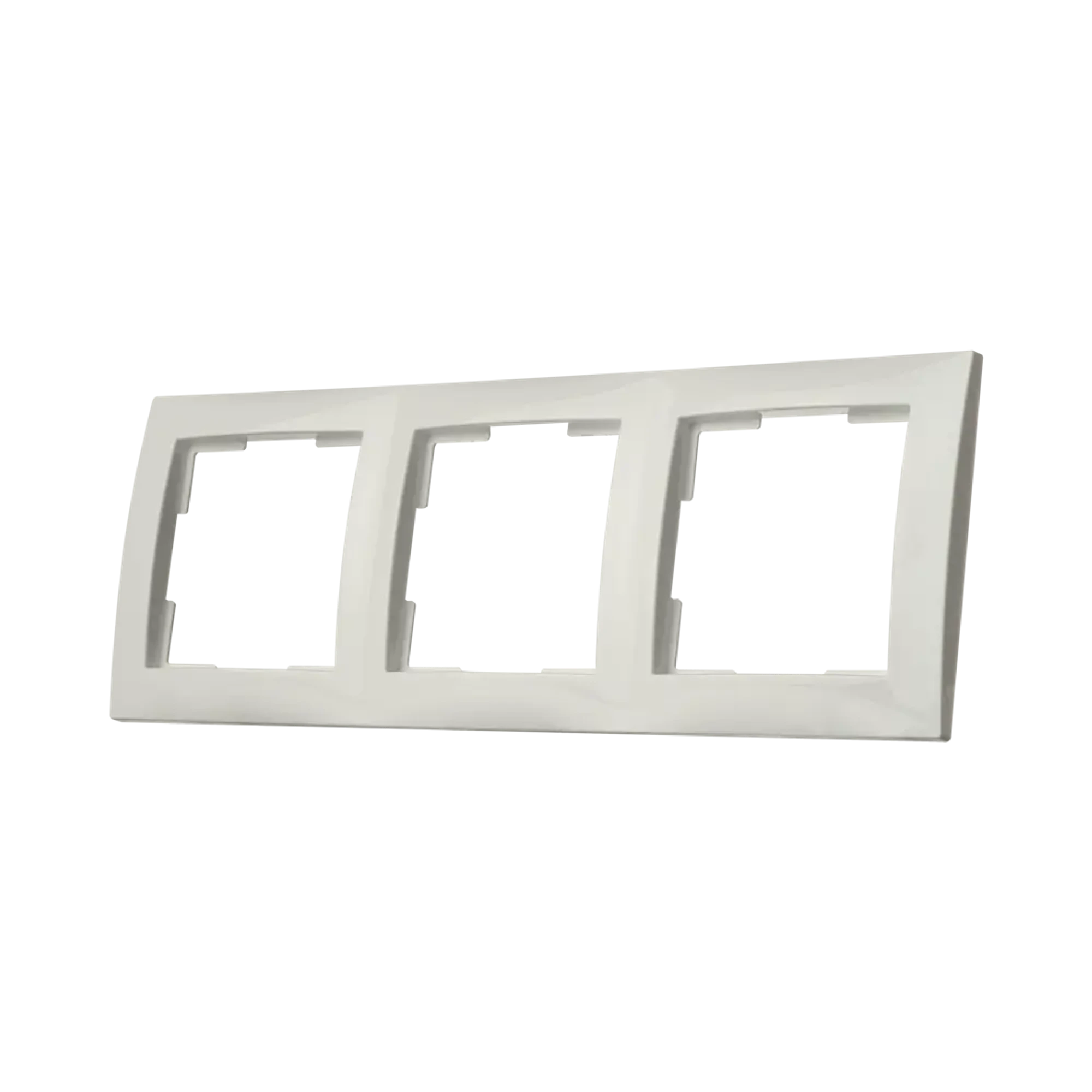 ION INDUSTRIES 80.302.314 3-gang cover frame E1 Alpine White (img_002)