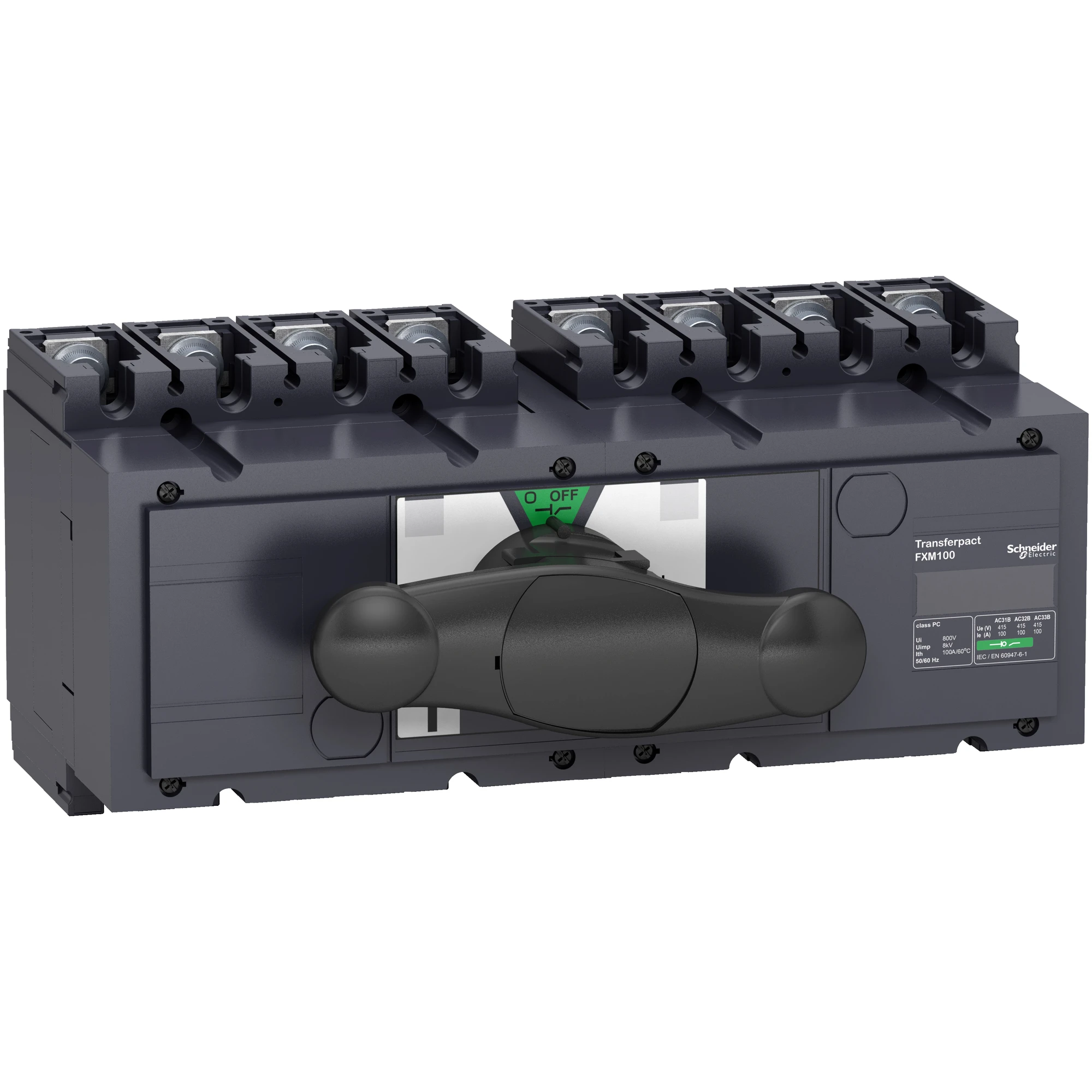 Schneider Electric 31141 Manual power changeover switch with ComPact INS250 4P 100A Fixed Mount (img_001)