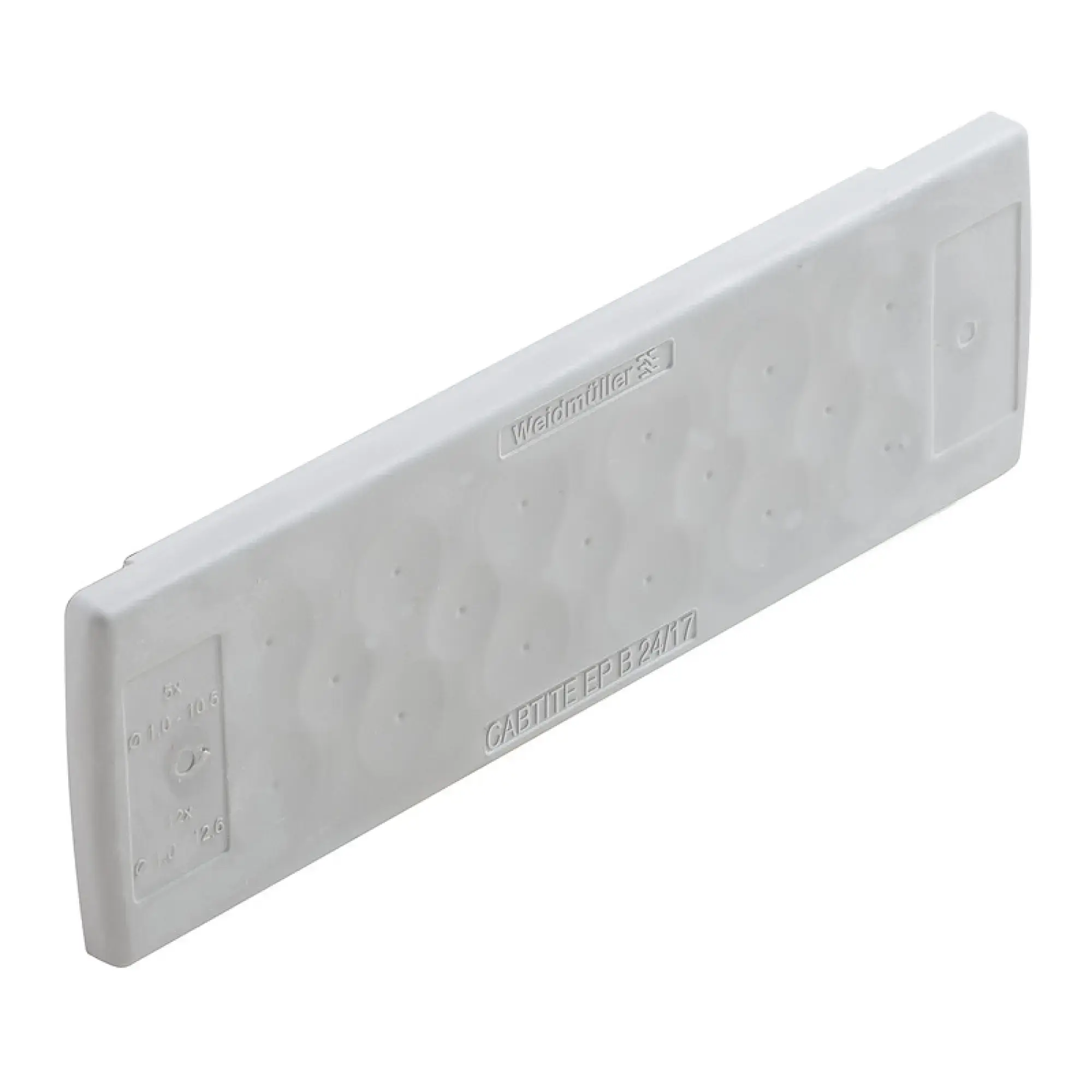 Weidmüller 2743650000 Cable feed-through plate (cable entry system), Cabtite (cable entry system), TPE, grey, 142 x 44 x 12 mm, Depth: 12 mm, -40 °C…90 °C, IP54 (img_001)