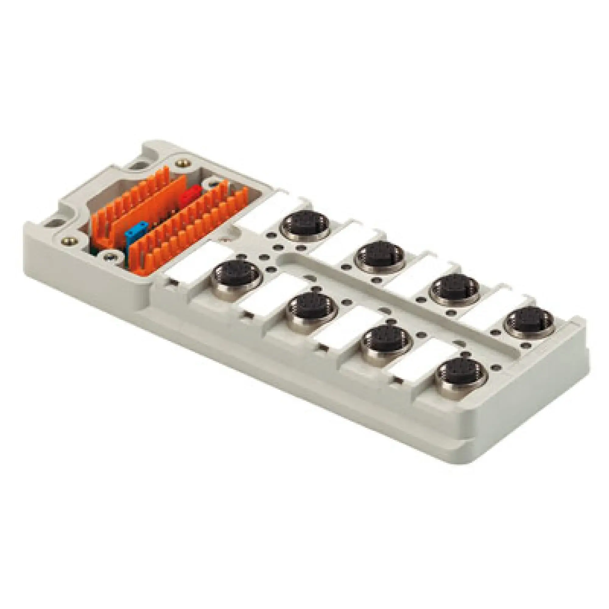 Weidmüller 1705941000 Sensor-actuator passive distributor (without cable), Hood distributor lower part, M12, 30 V, A-coded, LED: Yes, LED initiator: Yes, Wiring type: PNP (img_001)